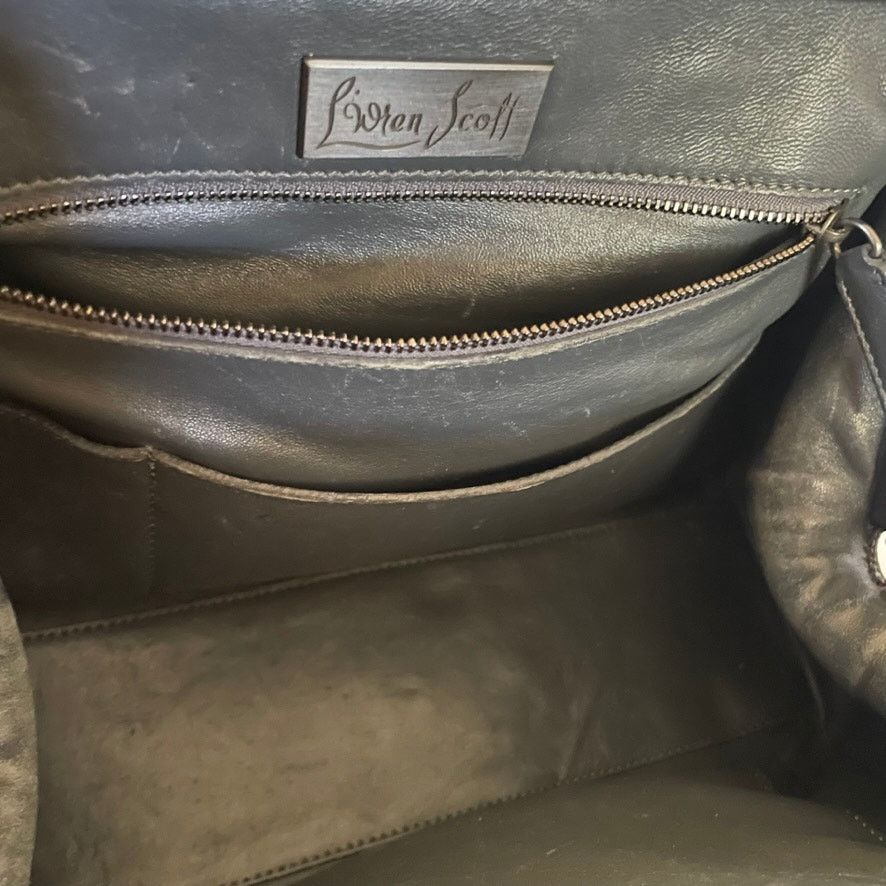 Other RARE L'Wren Scott Lula Black Leather Handbag Shoulder Purse Size ONE SIZE - 4 Thumbnail