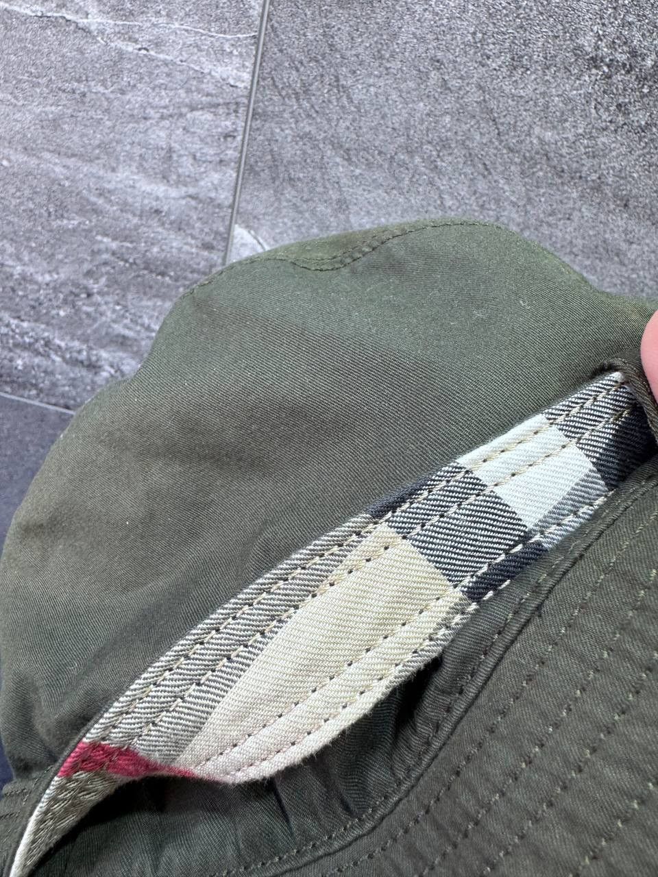 Burberry Burberry Green Cotton Bucket Hat Nova Check Lining Size M Size ONE SIZE - 4 Thumbnail