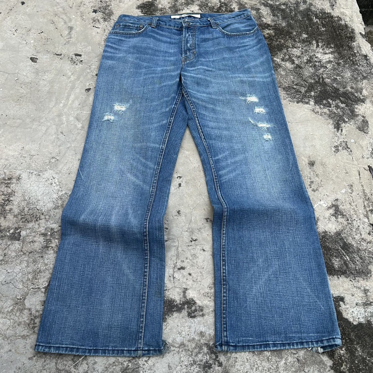 Japanese Brand Vintage 90s GAP BOOT FIT Blue Jeans Distressed Size US 36 / EU 52 - 2 Thumbnail