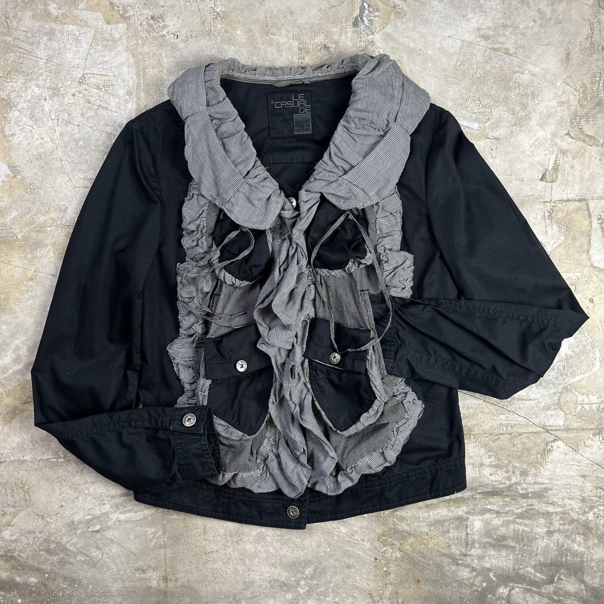 Marithe + Francois Girbaud Marithé + François Girbaud 90s Multi-Pocket Ruched Jacket Size S / US 4 / IT 40 - 4 Thumbnail