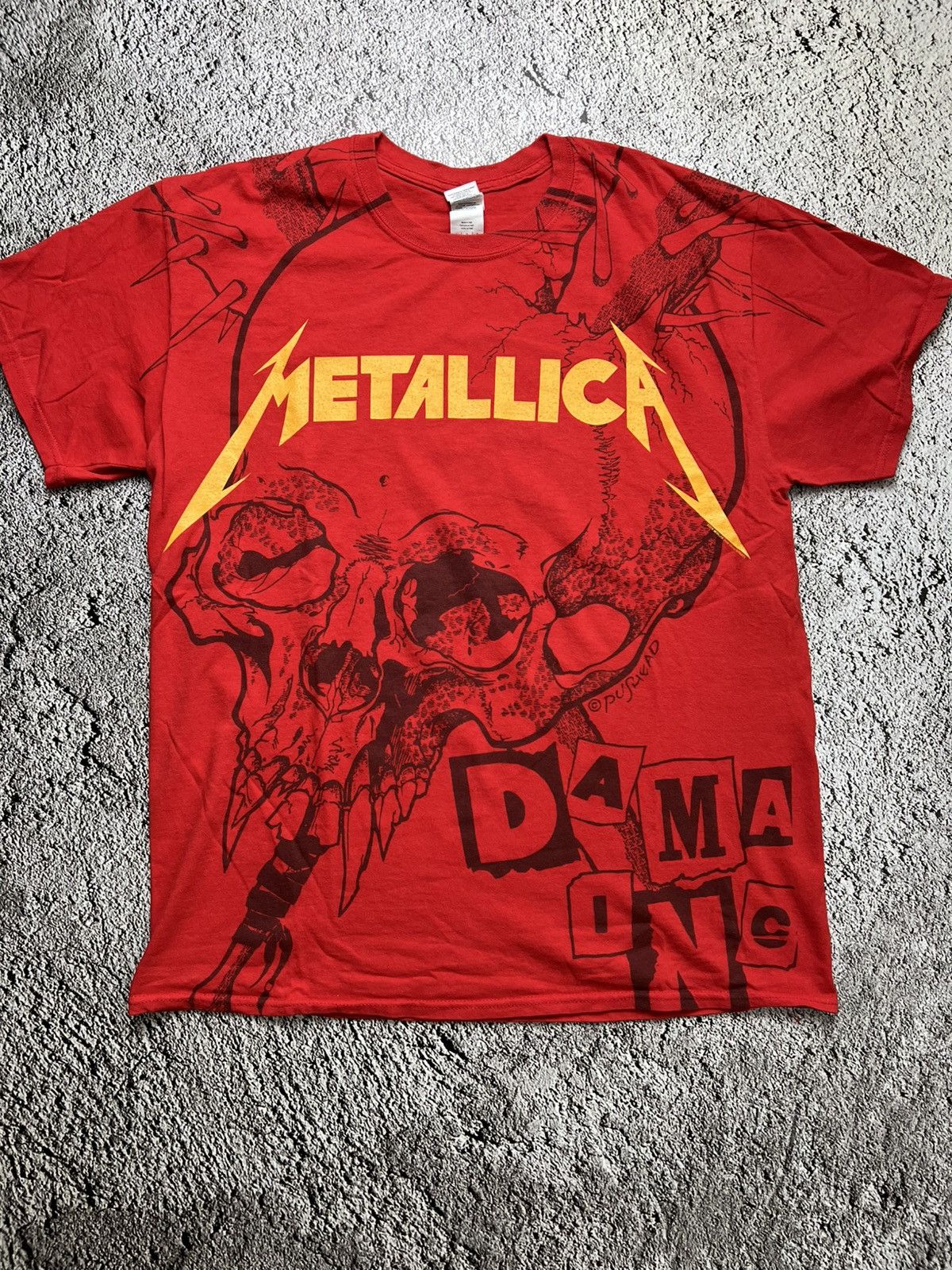 Gildan Metallica damage inc pushead overprinted gildan 2018 tee Size US L / EU 52-54 / 3 - 1 Thumbnail