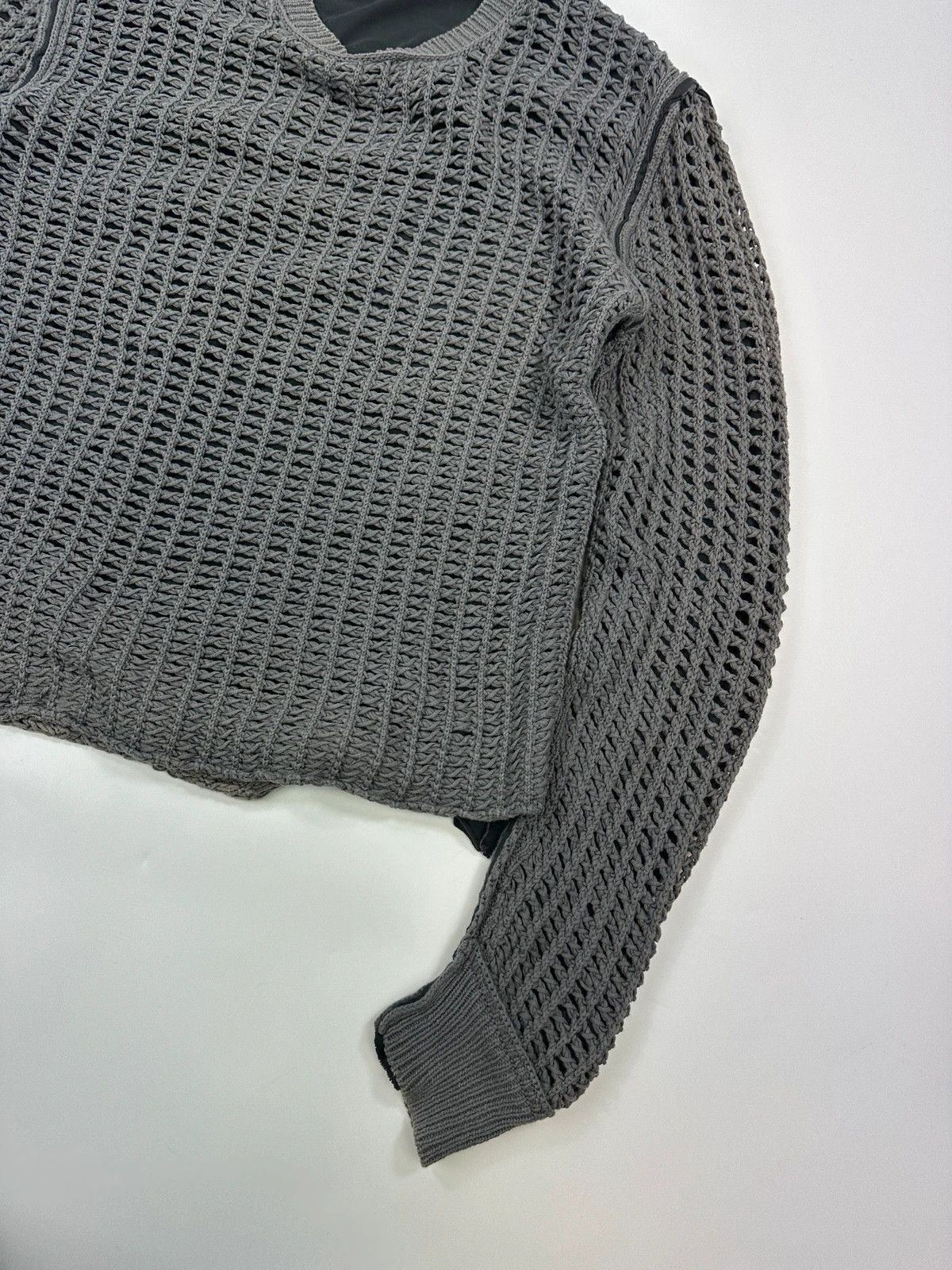 Dolce & Gabbana Dolce & Gabbana 00’s Net Double Layer Grey Mesh Cotton Knit Size US M / EU 48-50 / 2 - 2 Thumbnail