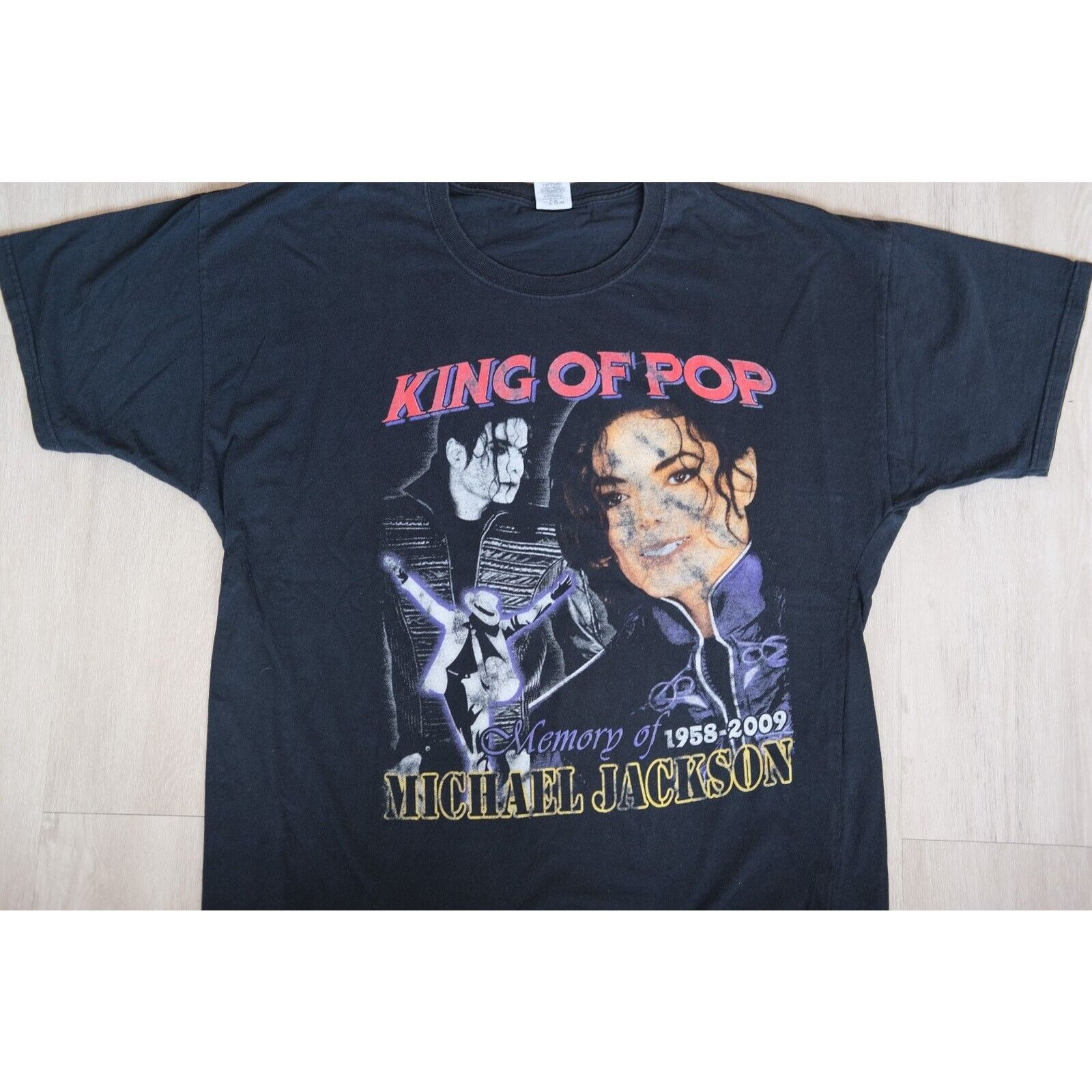 Jerzees Vintage 2009 Jerzees Michael Jackson King of Pop T-Shirt 3X Size US XXL / EU 58 / 5 - 1 Thumbnail