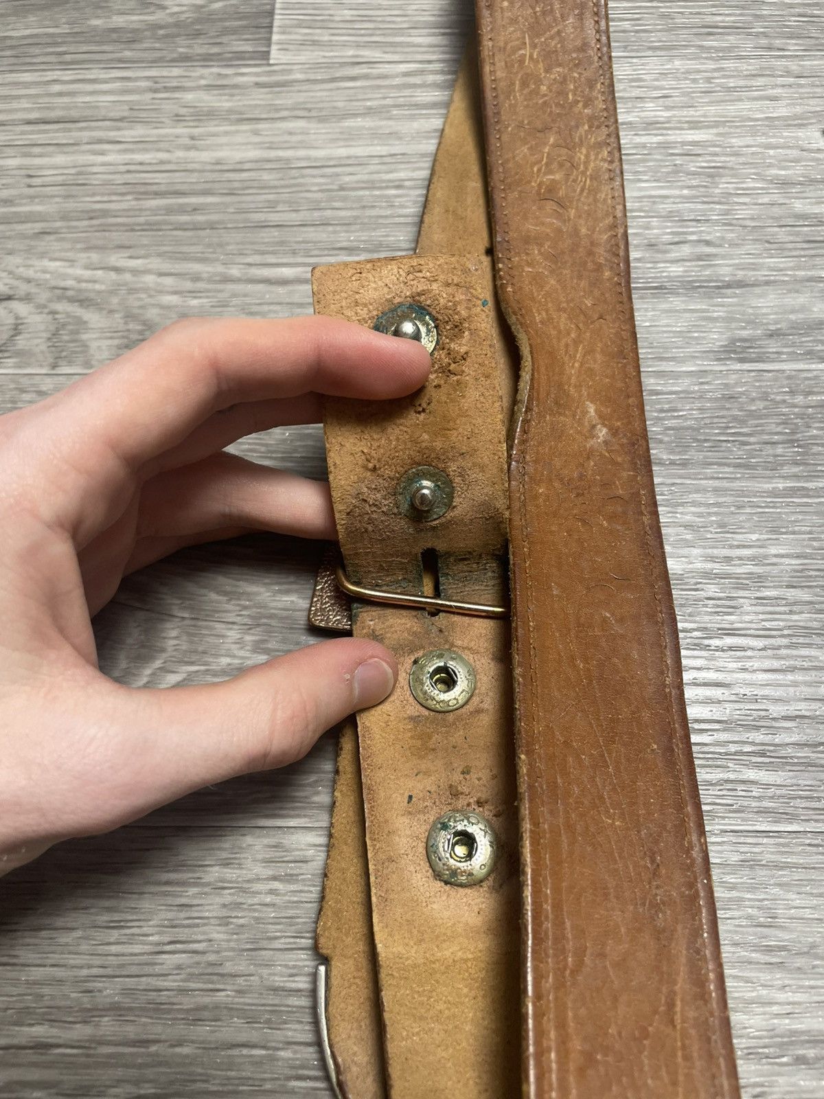 Other Brown Western-Style Belt w/ Religious Prayer Buckle Size ONE SIZE - 15 Thumbnail