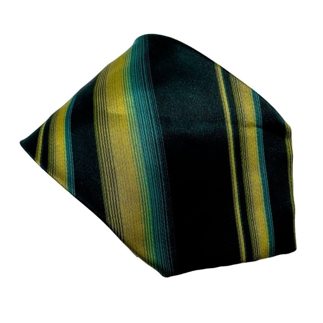 Calvin Klein × Vintage Vintage Calvin Klein Collection silk retro striped tie 4” w Size ONE SIZE - 1 Thumbnail