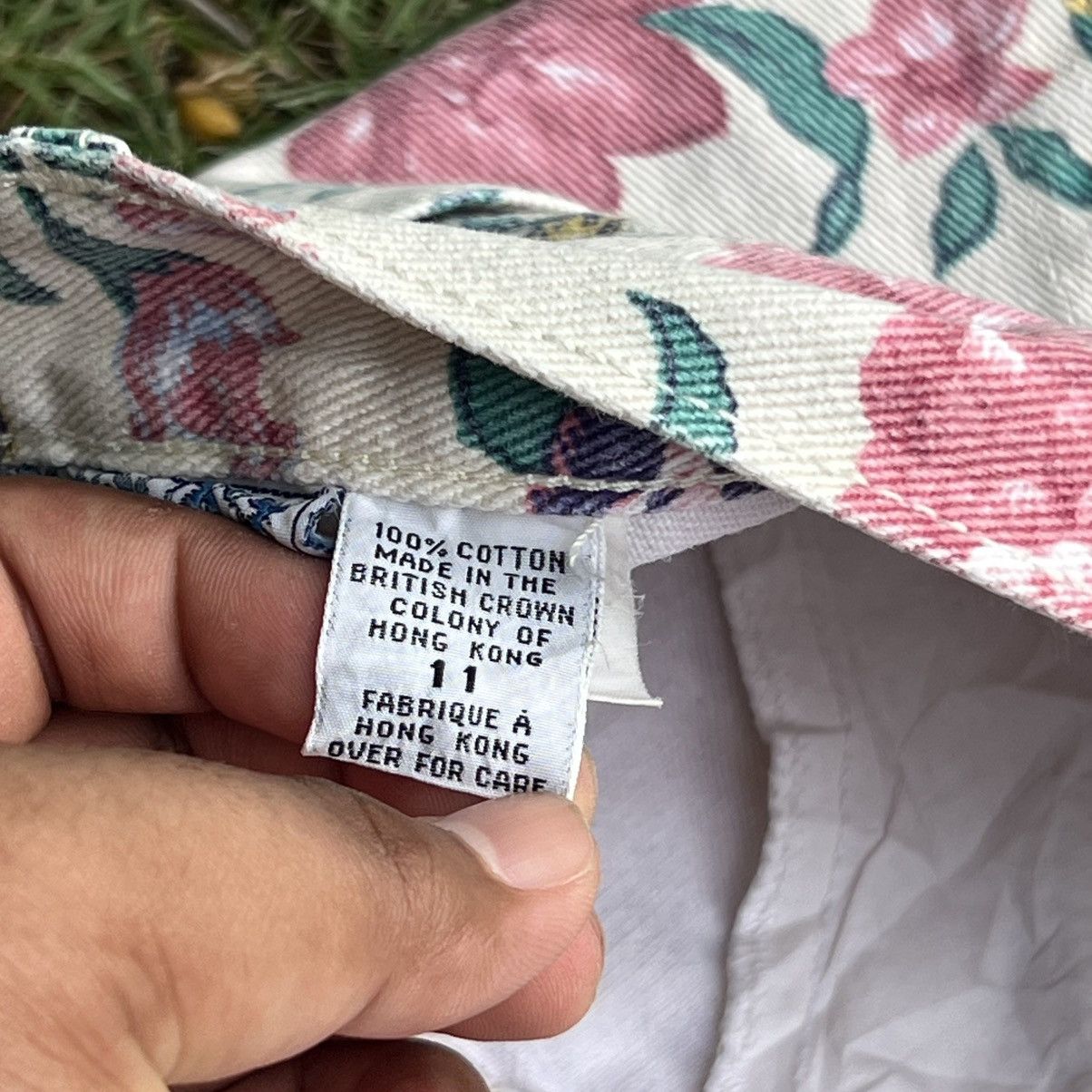 Japanese Brand “VINTAGE” FULL PRINT FLORAL DENIM JEANS STATEMENT PIECE Size US 28 / EU 44 - 9 Thumbnail