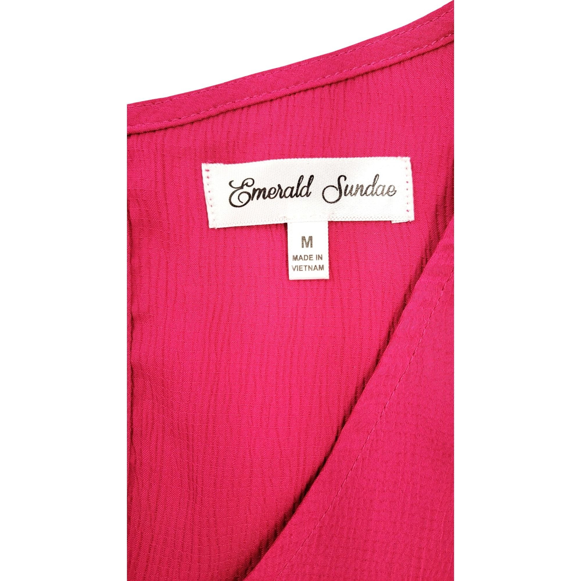 Other Emerald Sundae Pink Long Sleeve Mini Dress With Tie Waist Size M / US 6-8 / IT 42-44 - 5 Thumbnail