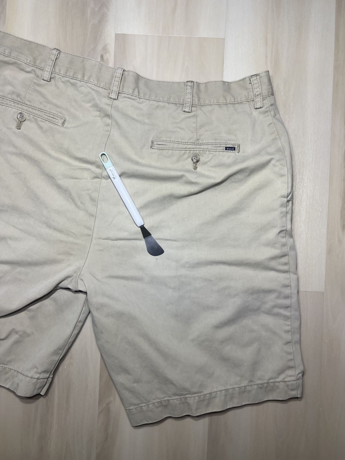 Polo Ralph Lauren Polo Ralph Lauren Men's Chino Shorts Sz 36 Beige Flat Front Size US 36 / EU 52 - 10 Thumbnail