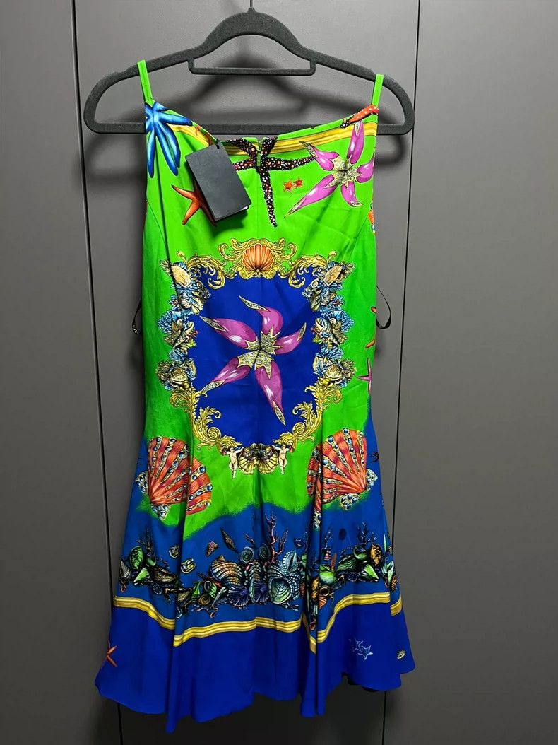 Versace Versace Ocean series slip dress skirt Size L / US 10 / IT 46 - 4 Thumbnail