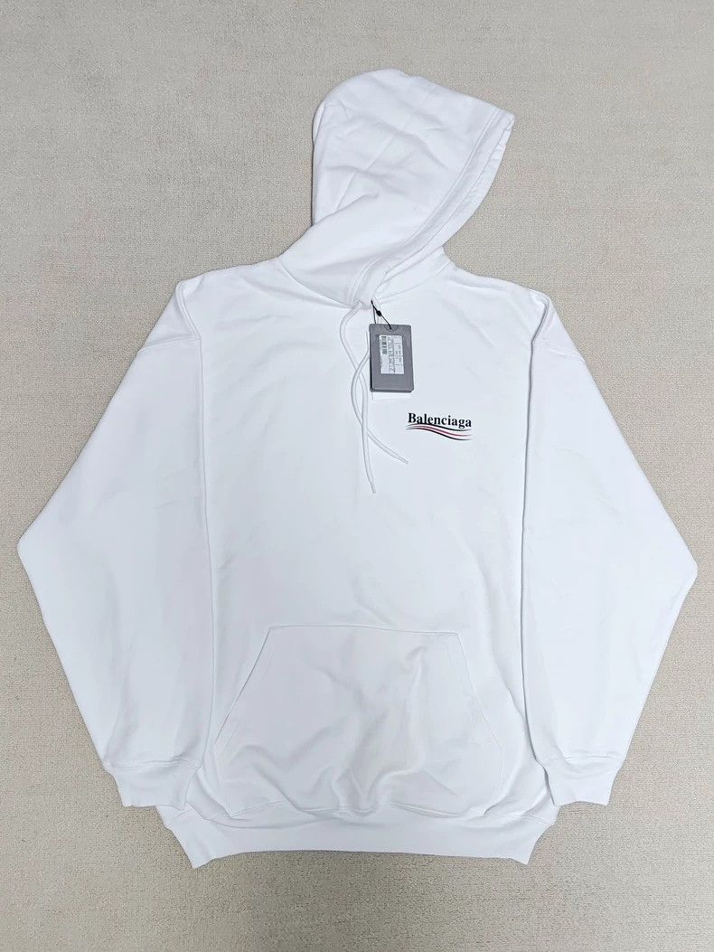 Balenciaga Balenciaga Logo Hoodie in White Color - dmc Size US XS / EU 42 / 0 - 1 Thumbnail