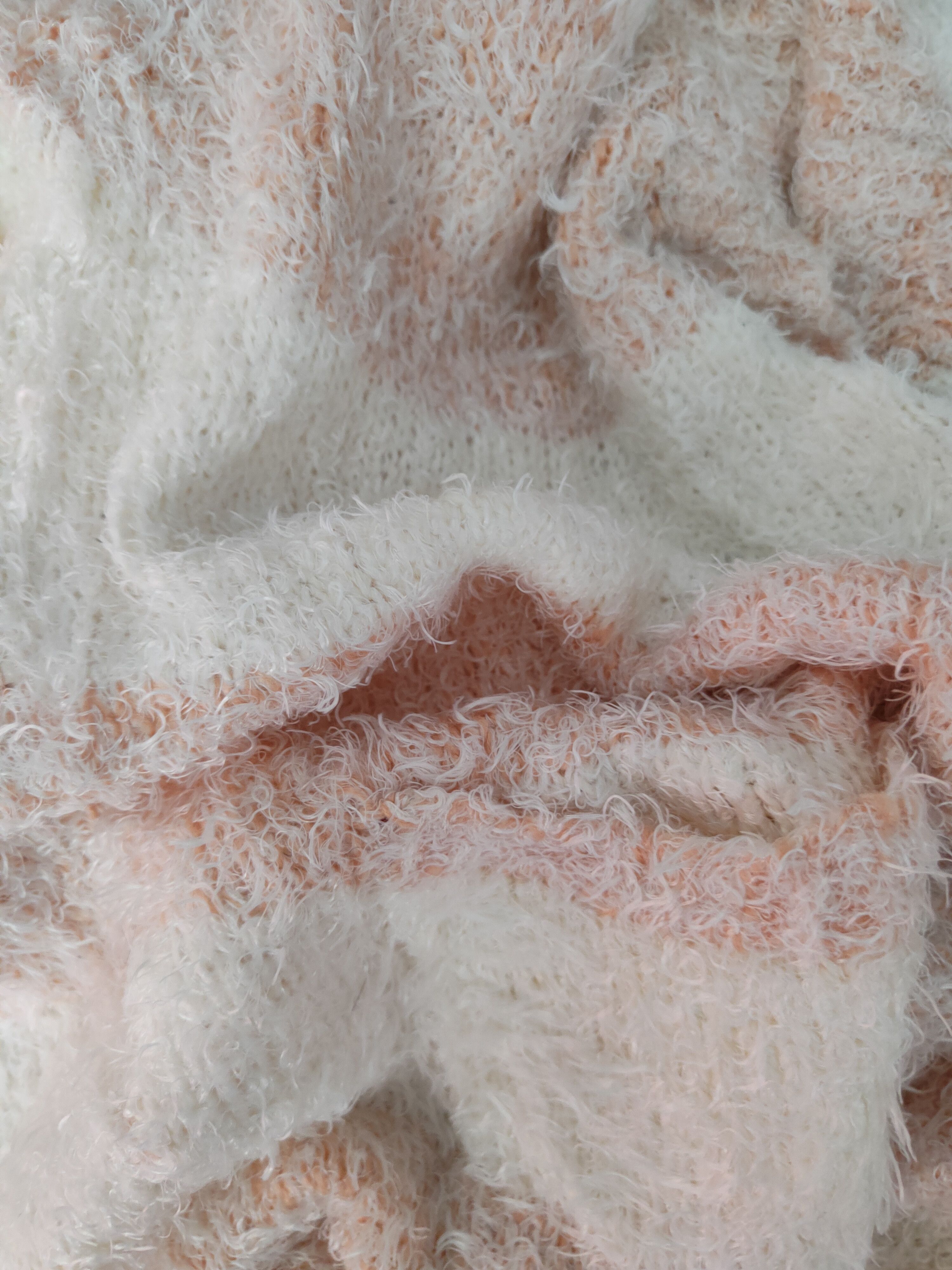 Homespun Knitwear Noble Goton Cream Fur Mohair Knitwear Cardigan #S1982 Size L / US 10 / IT 46 - 10 Thumbnail