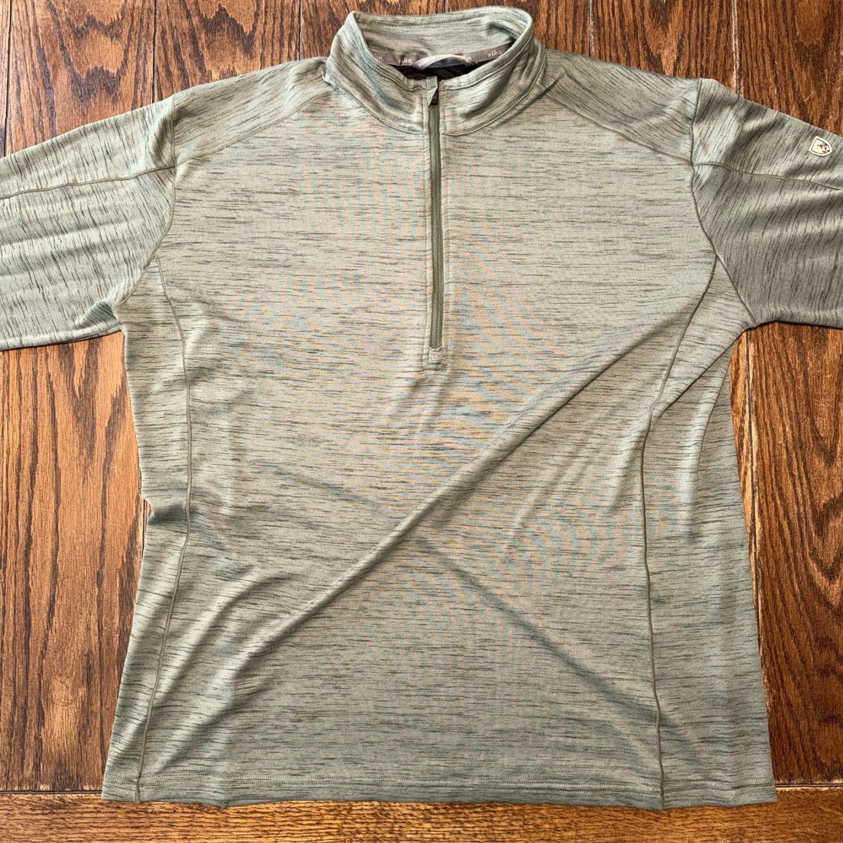Vintage Kuhl Mens XXL Pullover Performance 1/4 Zip Sweater Green Thumbholes Shirt Mens (Outdoor, Hiking) Size US XXL / EU 58 / 5 - 2 Thumbnail