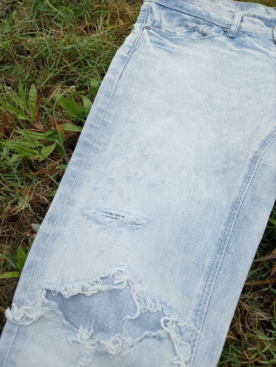 GOSTAR DE FUGA Gostar De Fuga Japan Ankle Zip Distressed Jeans Size US 33 - 5 Thumbnail