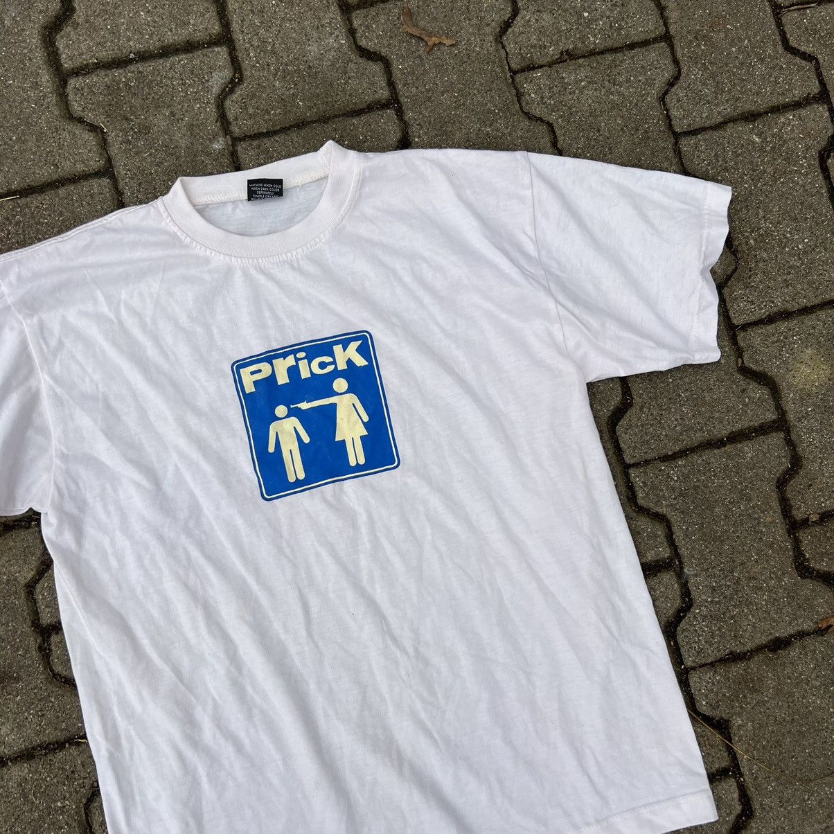 Vintage Vintage 90s SHOOT THE PRICK No Abuse T Shirt Single Stitch Size US L / EU 52-54 / 3 - 4 Thumbnail