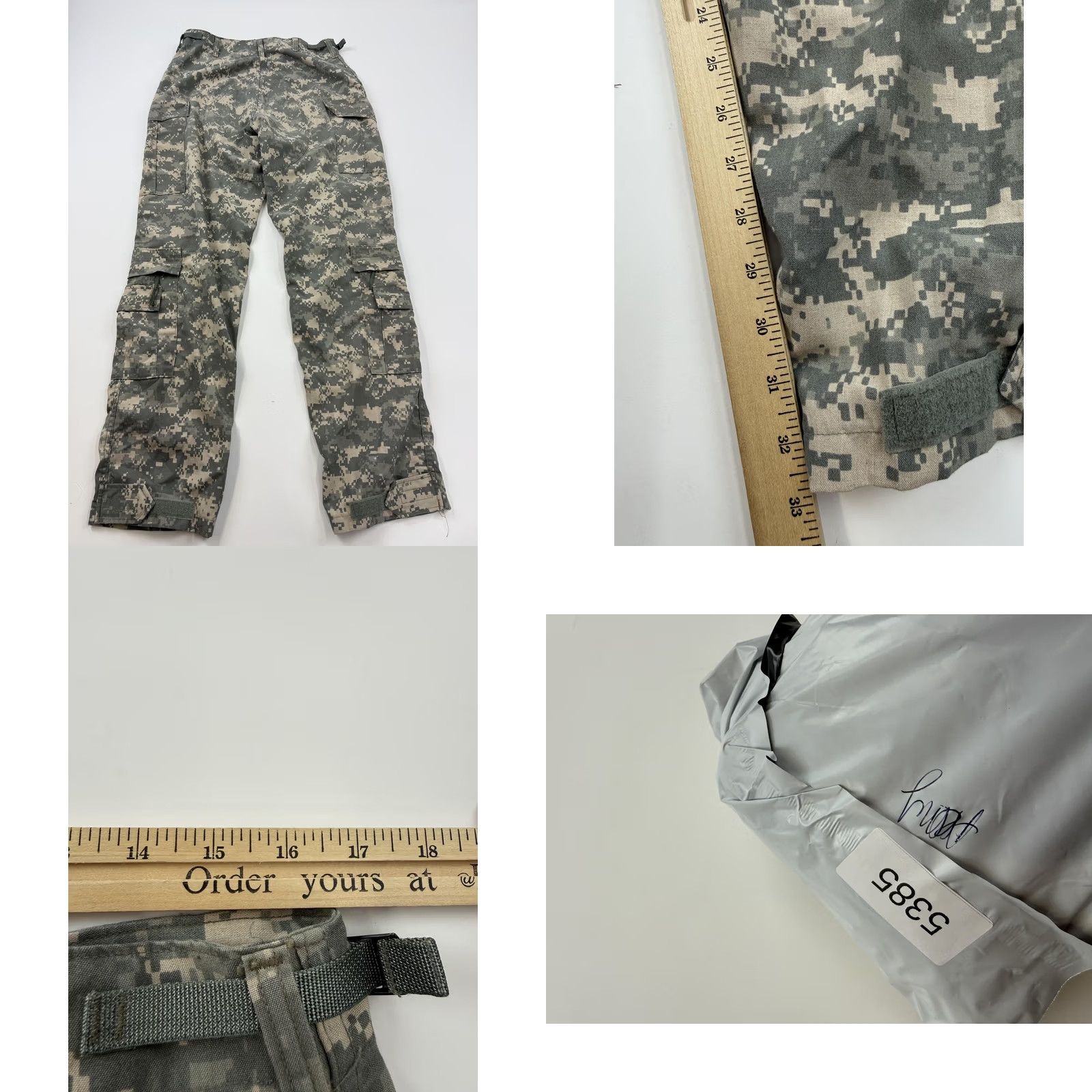 Vintage SNC Telecommunication Pants Mens Medium Green Camo Cargo Adjustable Military Size US 31 - 8 Thumbnail