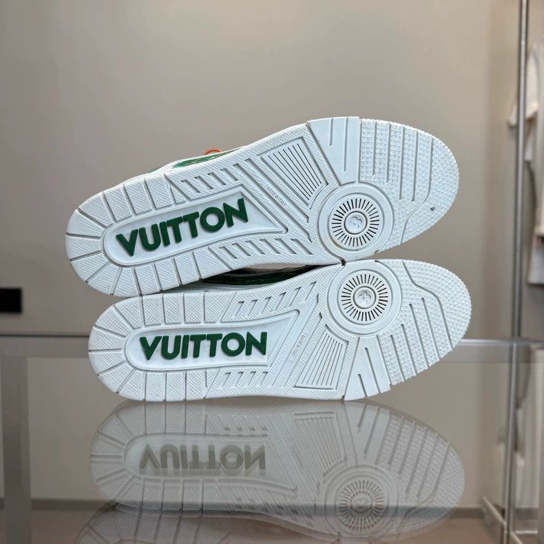 Louis Vuitton Louis Vuitton LV Trainer White Green Sneakers-2506 Size US 9 / EU 42 - 8 Thumbnail