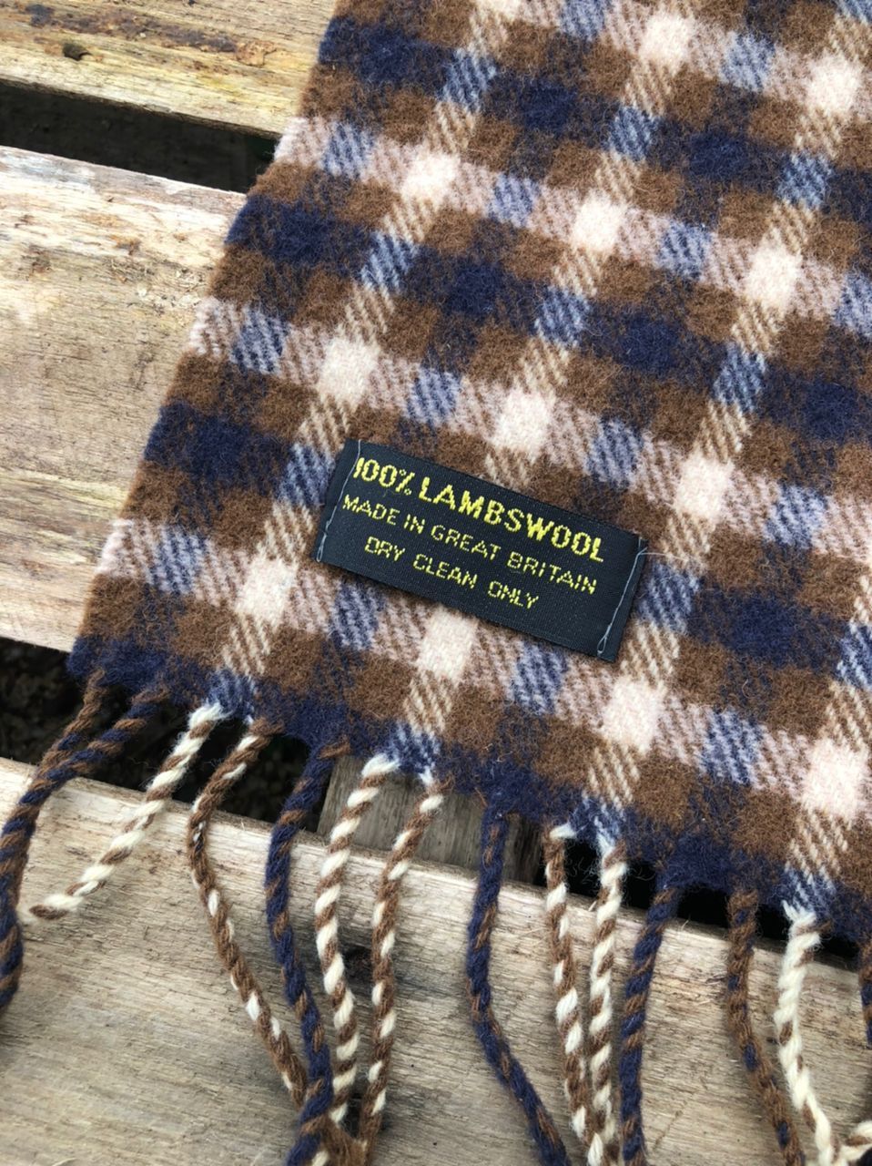 Aquascutum × Vintage Vintage Aquascutum Lamswool Scarf Made In England Size ONE SIZE - 3 Thumbnail