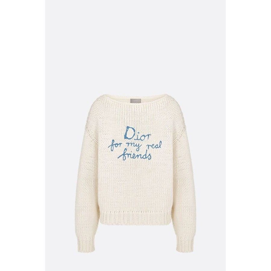 Dior DIOR White Sweater New & Authentic (Men's size:M;) Size US M / EU 48-50 / 2 - 1 Preview
