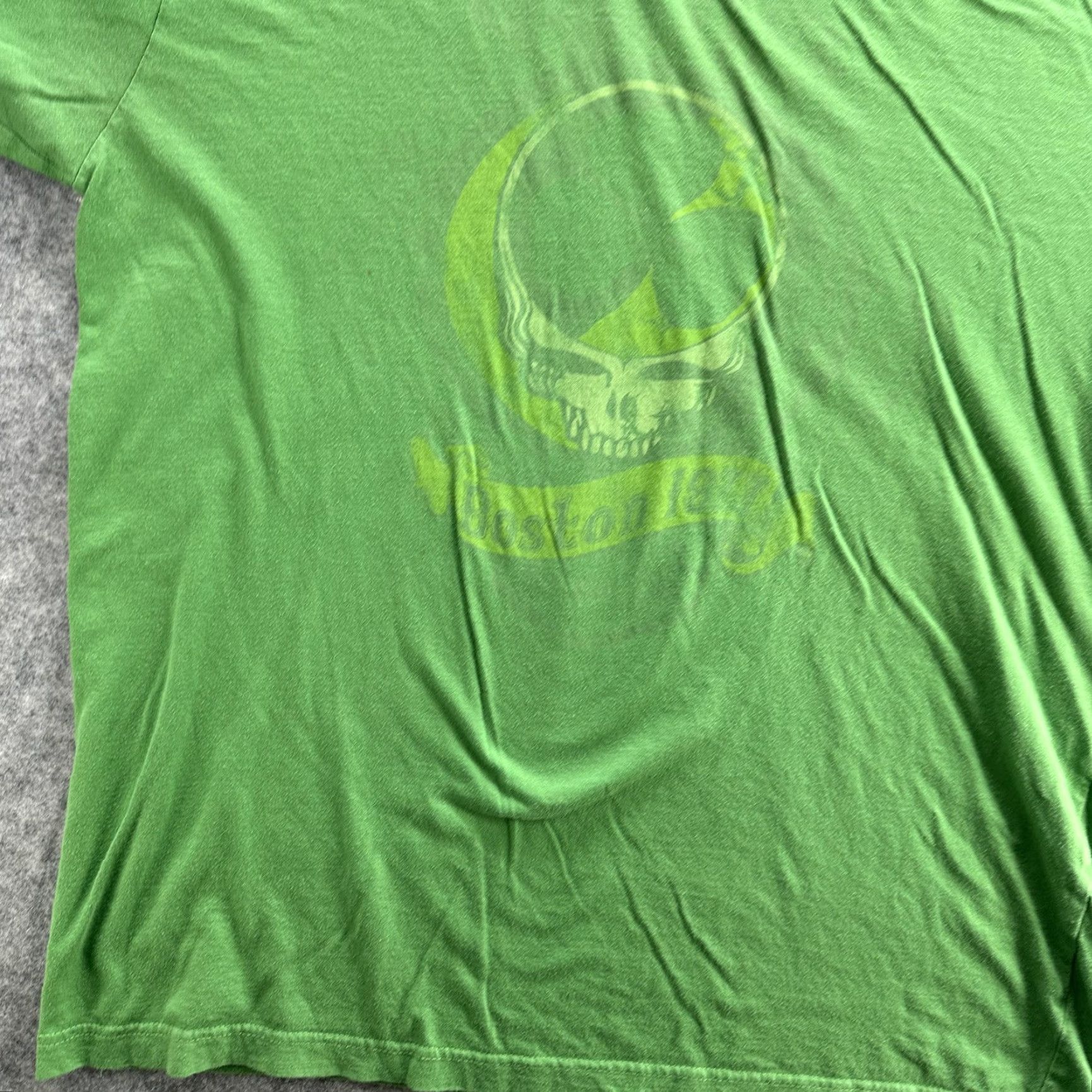 Ripple Junction VINTAGE Ripple Junction Grateful Dead T-Shirt Mens Large Short Sleeve Crew Neck Green Music Skull 1973 Boston Graphic Tee Size US L / EU 52-54 / 3 - 4 Thumbnail