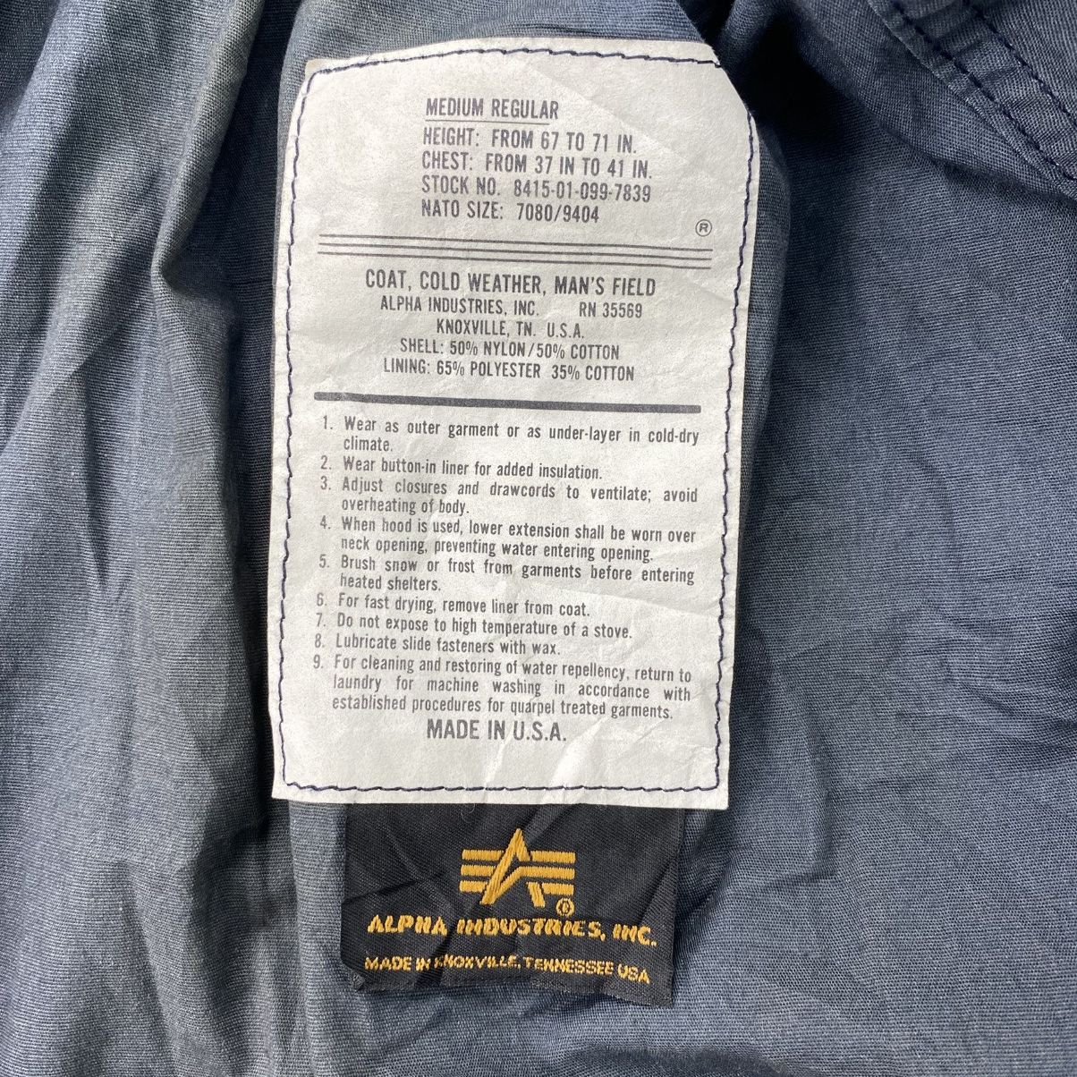 Alpha Industries Vintage Alpha Industries M65 Military Field Jacket Navy Size US M / EU 48-50 / 2 - 14 Thumbnail