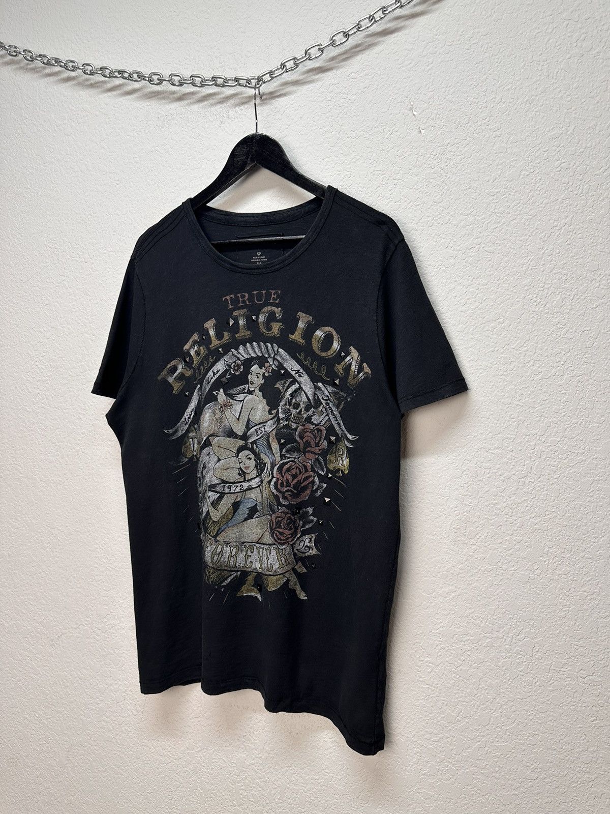 True Religion Vintage True Religion USA T-shirt Y2K streetwear Japan Size US XL / EU 56 / 4 - 2 Thumbnail