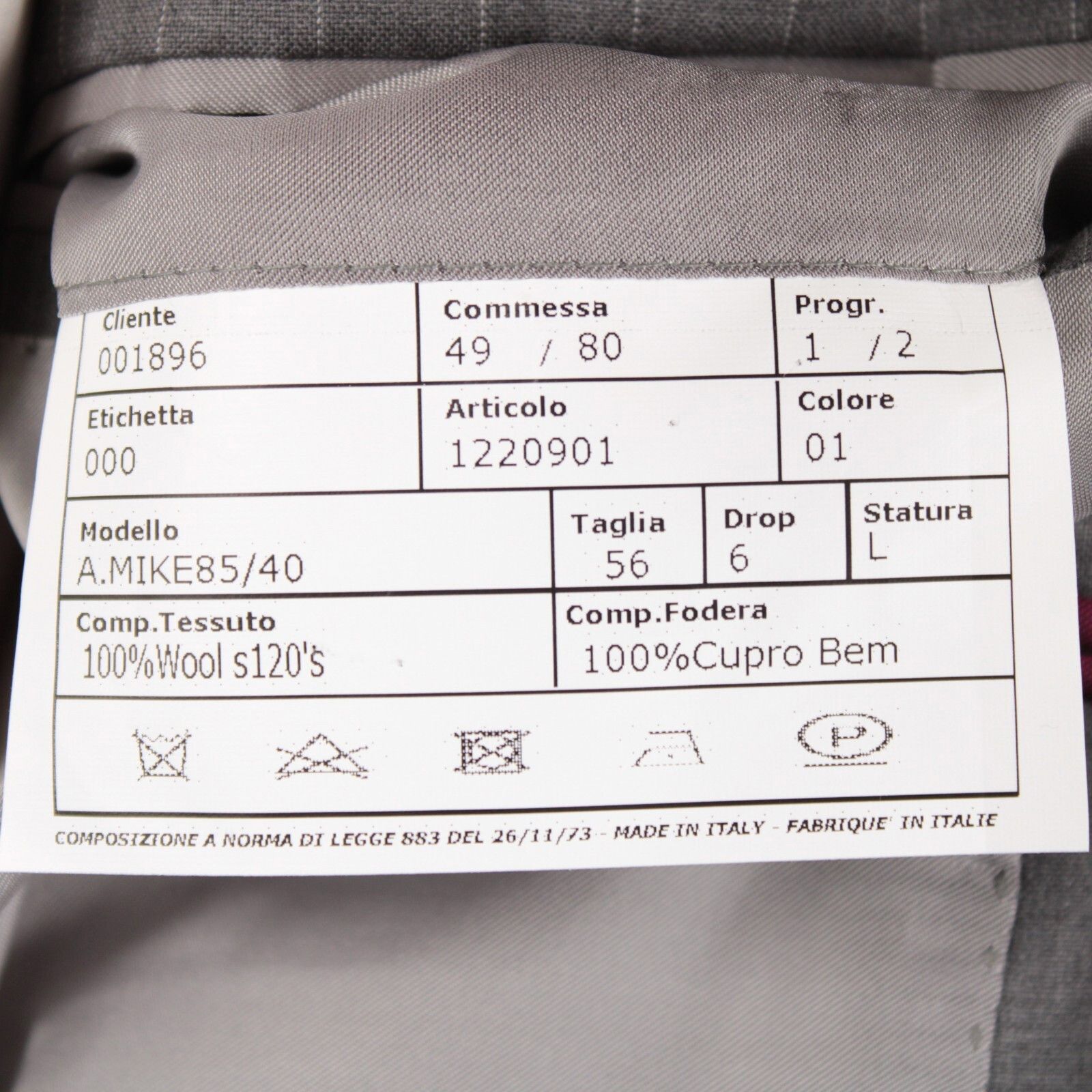 Sartoria Partenopea Sartoria Partenopea Suit Size US 46 Long in Gray Size 46R - 7 Thumbnail