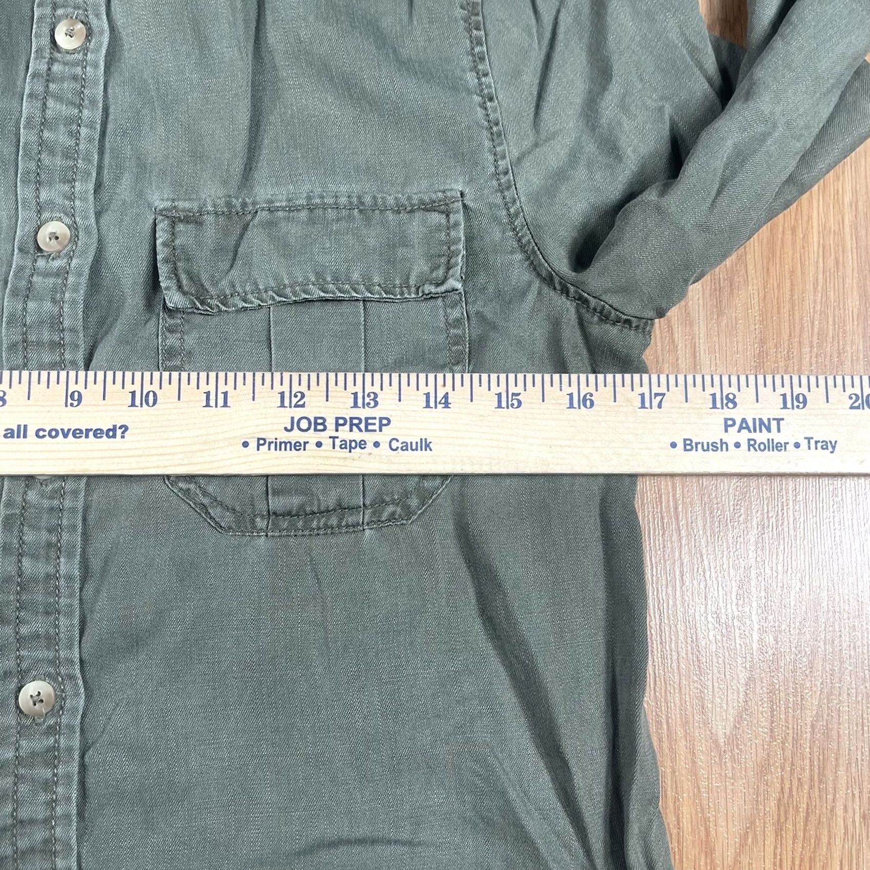 American Eagle Outfitters VINTAGE American Eagle Outfitters Shirt Womens S Green Long Sleeve Button-Up Shirt Size S / US 4 / IT 40 - 6 Thumbnail