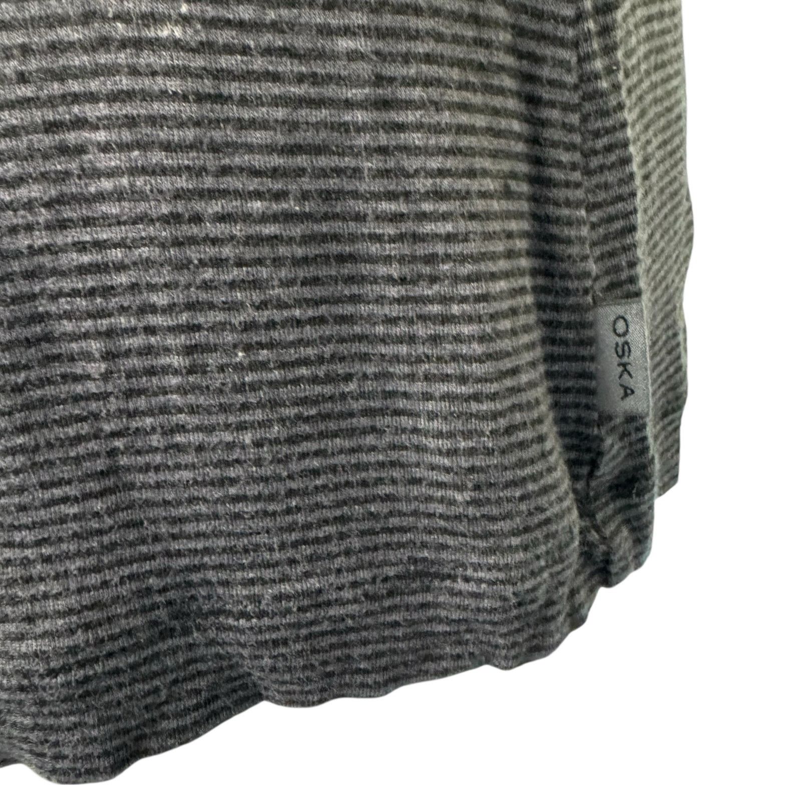 Other OSKA Gray Striped Scoop Neck Long Sleeve Tee Size 0 / Small Size XS / US 0-2 / IT 36-38 - 6 Thumbnail