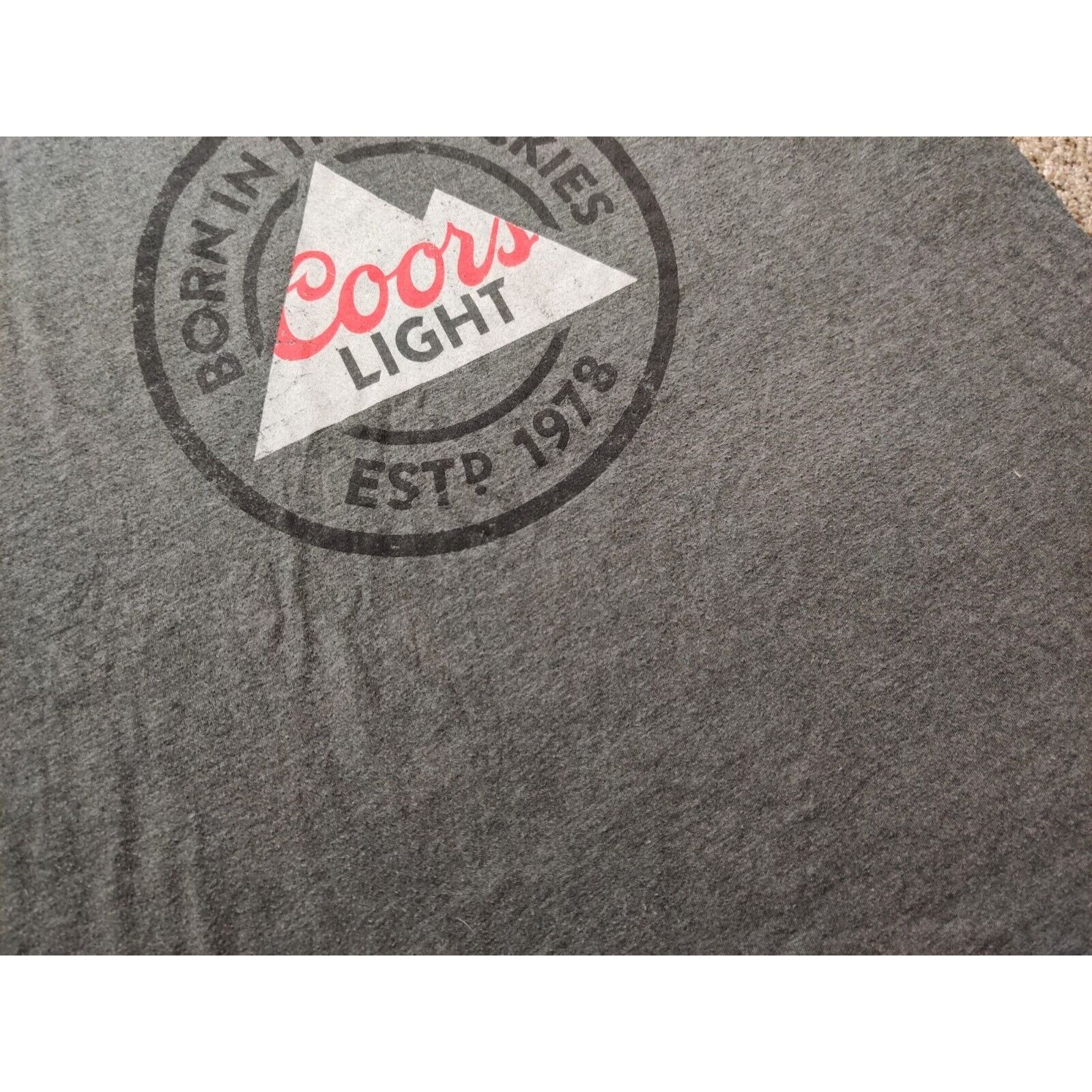 Other Coors Light Shirt Adult Mens XL Gray Born in the Rockies Size US XL / EU 56 / 4 - 4 Thumbnail