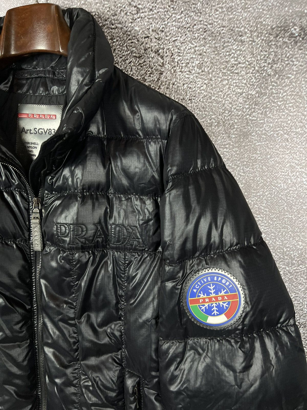 Prada Rare‼️2006 Prada Active Sport red tab shiny puffer jacket Size US L / EU 52-54 / 3 - 3 Thumbnail