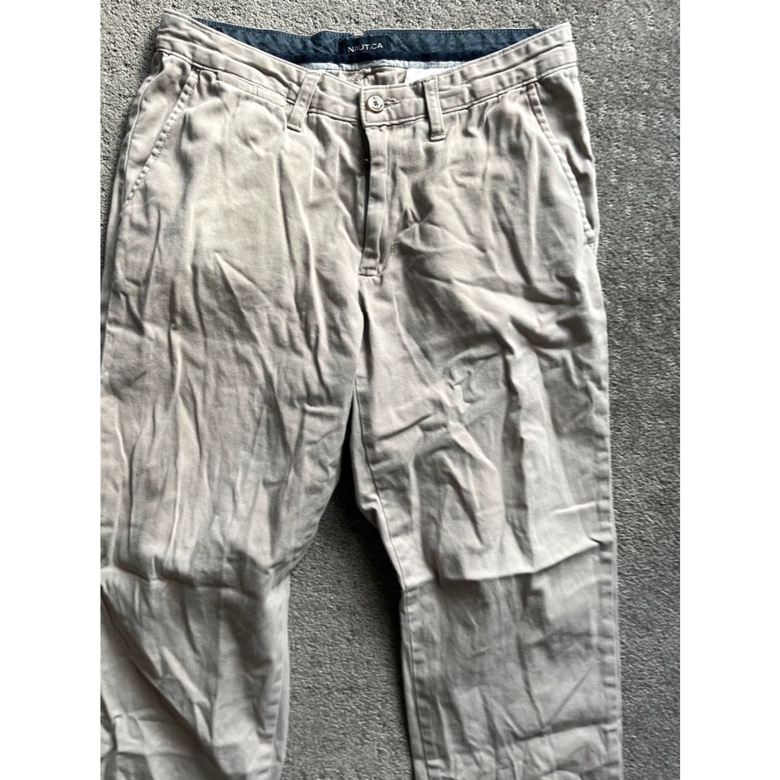 Nautica VINTAGE Nautica Chino Pants Mens Size 30x30 Tan Beige The Deck Pant Casual Mens Regular 30 Beige Pants Size US 30 / EU 46 - 2 Thumbnail