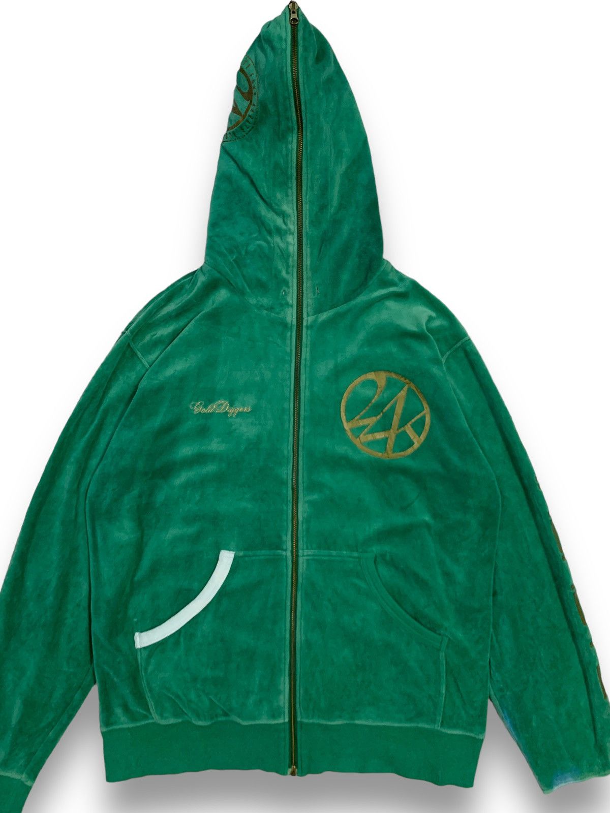 Japanese Brand Vintage 24Karats Big Logo Printed FullZip Hoodie like Bape Size US L / EU 52-54 / 3 - 5 Thumbnail