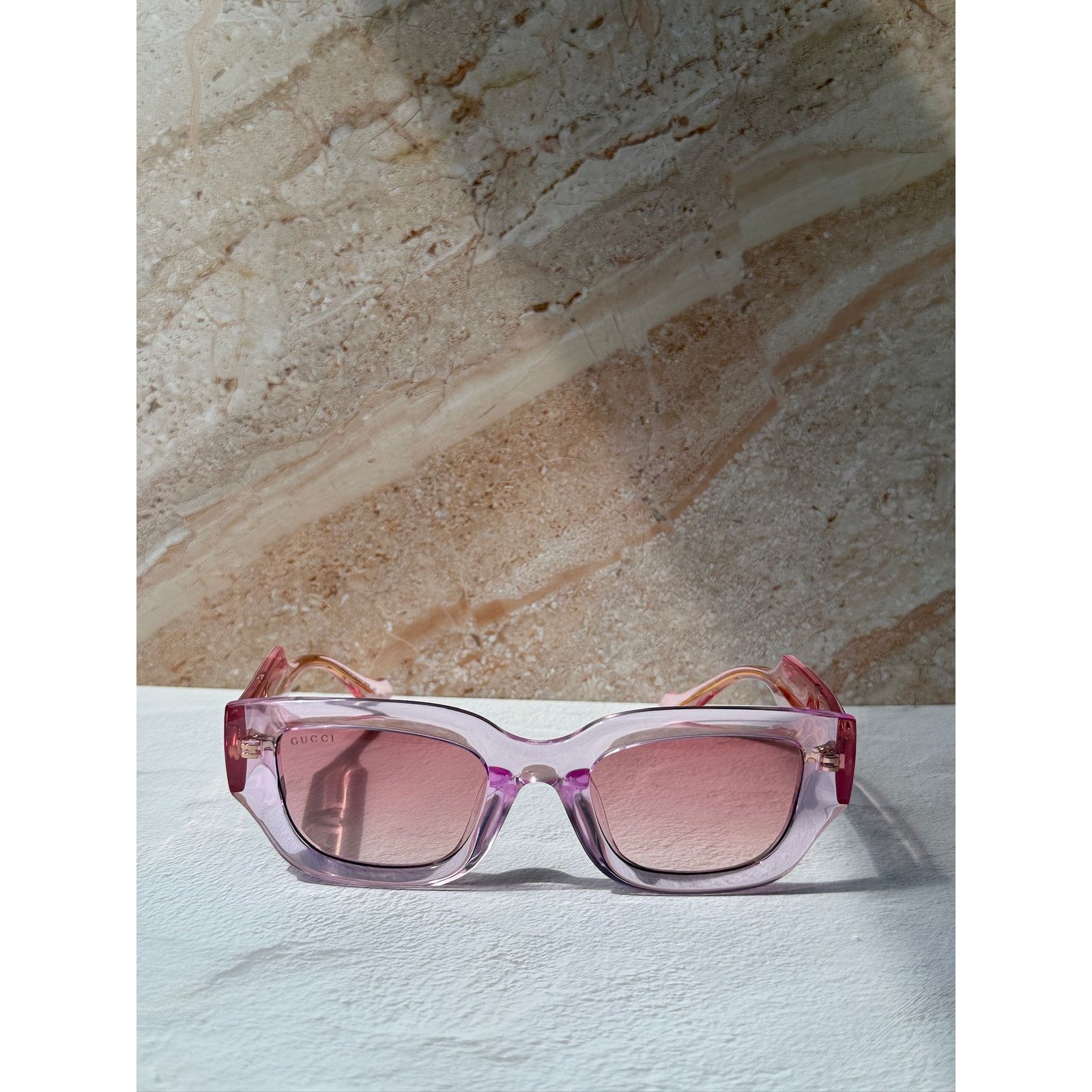 Gucci NEW Gucci GG1558SK Transparent Pink Sunglasses Size ONE SIZE - 5 Thumbnail