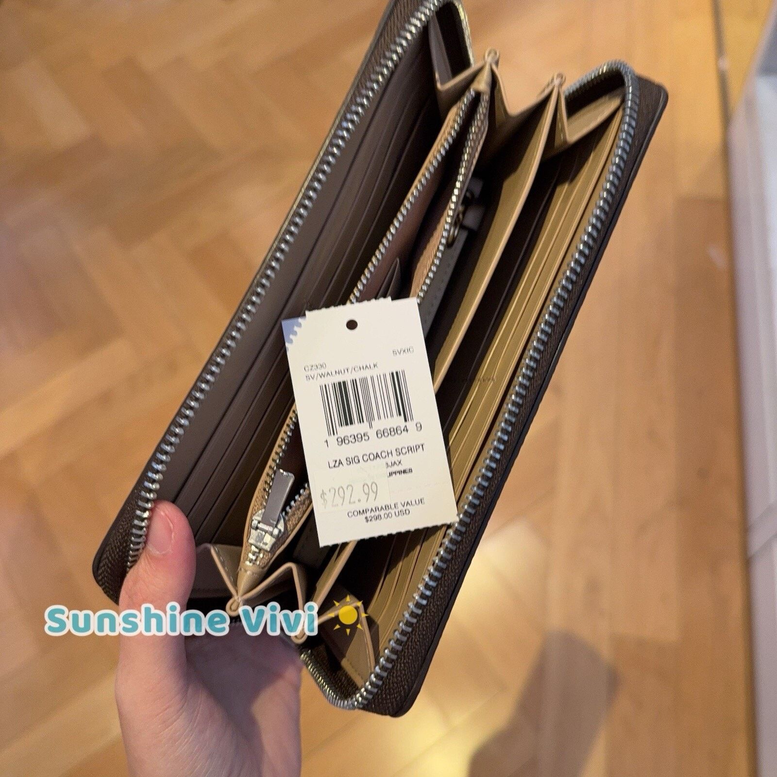 Coach NWT Coach CZ330 Long Zip Around Wallet In Signature Canvas Size ONE SIZE - 4 Thumbnail
