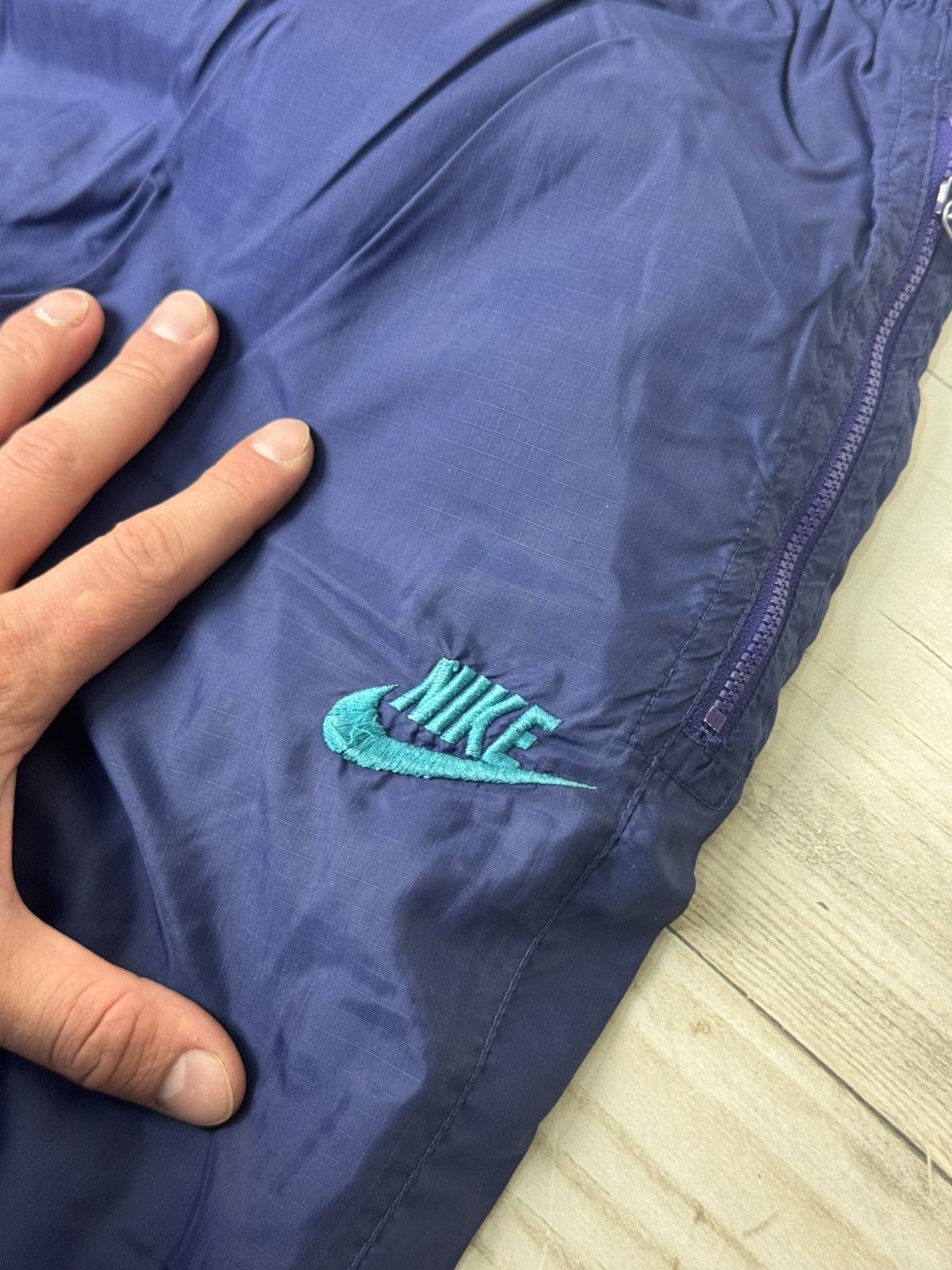 Nike Vintage Nike Nylon Pants Track 90s y2k Swoosh Size US 36 / EU 52 - 14 Thumbnail