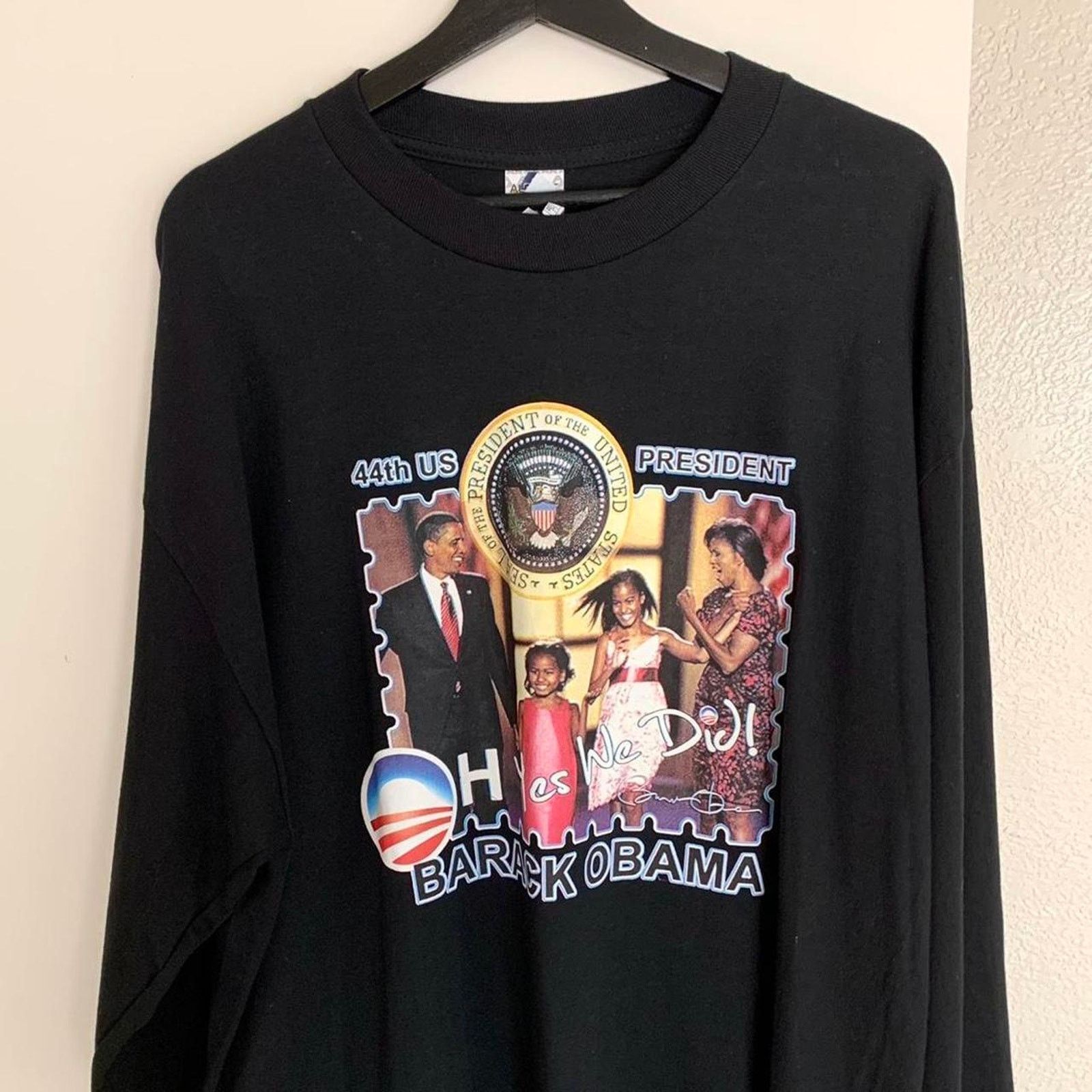 Vintage Barack Obama 44th US President Long Sleeve Size US XL / EU 56 / 4 - 1 Thumbnail