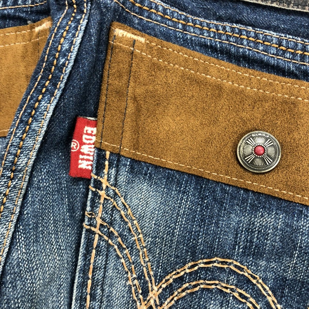 Edwin × If Six Was Nine × Japanese Brand 2000s Edwin Exclusive Vintage Nice Design Faded Jeans Y2K Size US 28 / EU 44 - 14 Thumbnail