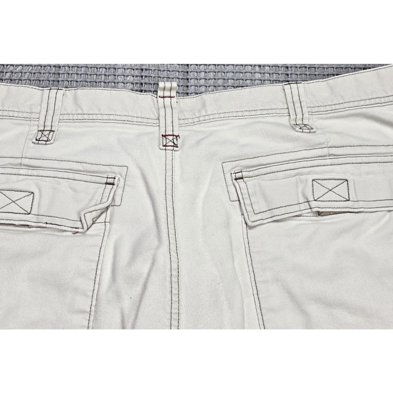 Express VINTAGE Express 38x30 Tan Canvas Cargo Pants Wide-Leg 90s Mens JNCO Express Baggy Carpentry style Cargo Pocket Cotton 38 in Inseam 30 in Size US 38 / EU 54 - 6 Thumbnail