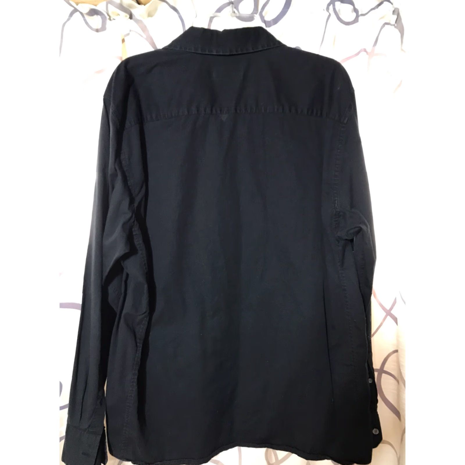 Calvin Klein Calvin Klein Button-Up Shirt Mens XL Black Long Sleeve Collared Cotton Blend Size US XL / EU 56 / 4 - 2 Thumbnail