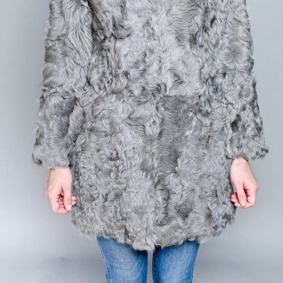 Vintage 440. VINTAGE 1970s Gray Genuine Sheepskin Fur Jacket Small Size S / US 4 / IT 40 - 8 Thumbnail