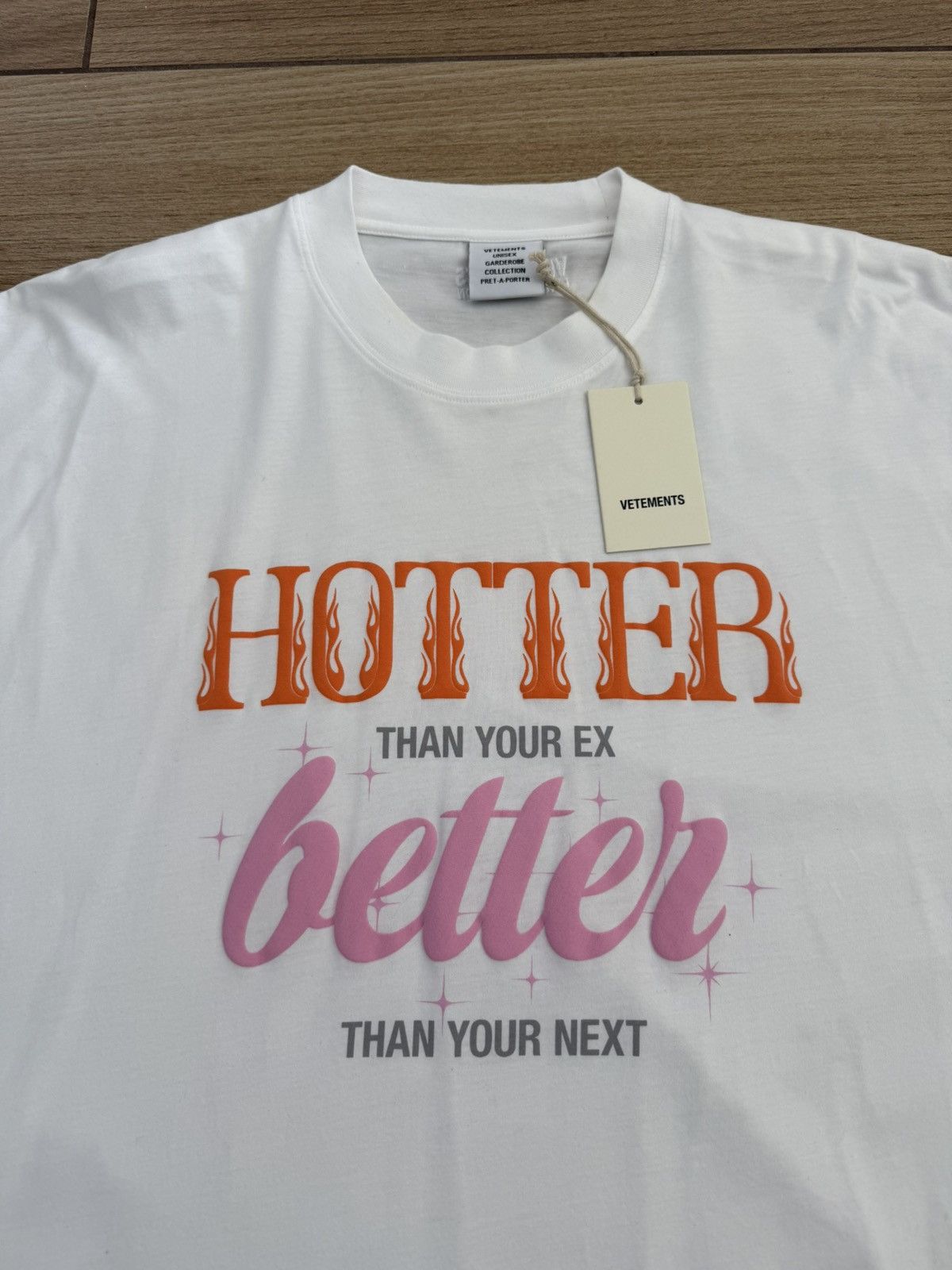 Vetements Vetements HOTTER THAN YOUR EX T-Shirt Size US M / EU 48-50 / 2 - 2 Thumbnail