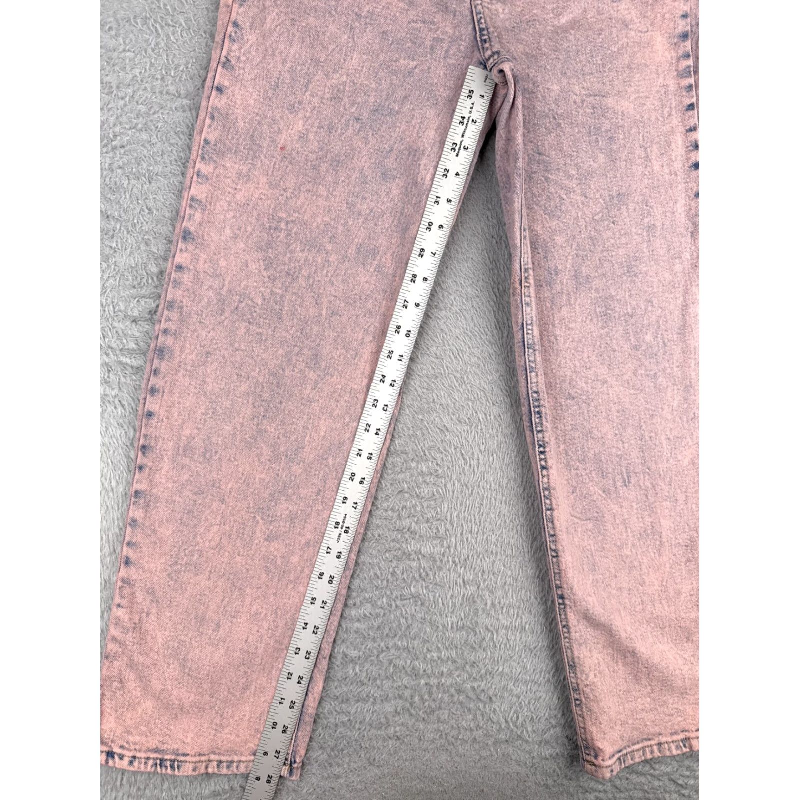 Vintage Wild Fabel Jeans Womens 4 Pink Blue Distressed High Rise Straight Cotton Size 27" / US 4 / IT 40 - 7 Thumbnail