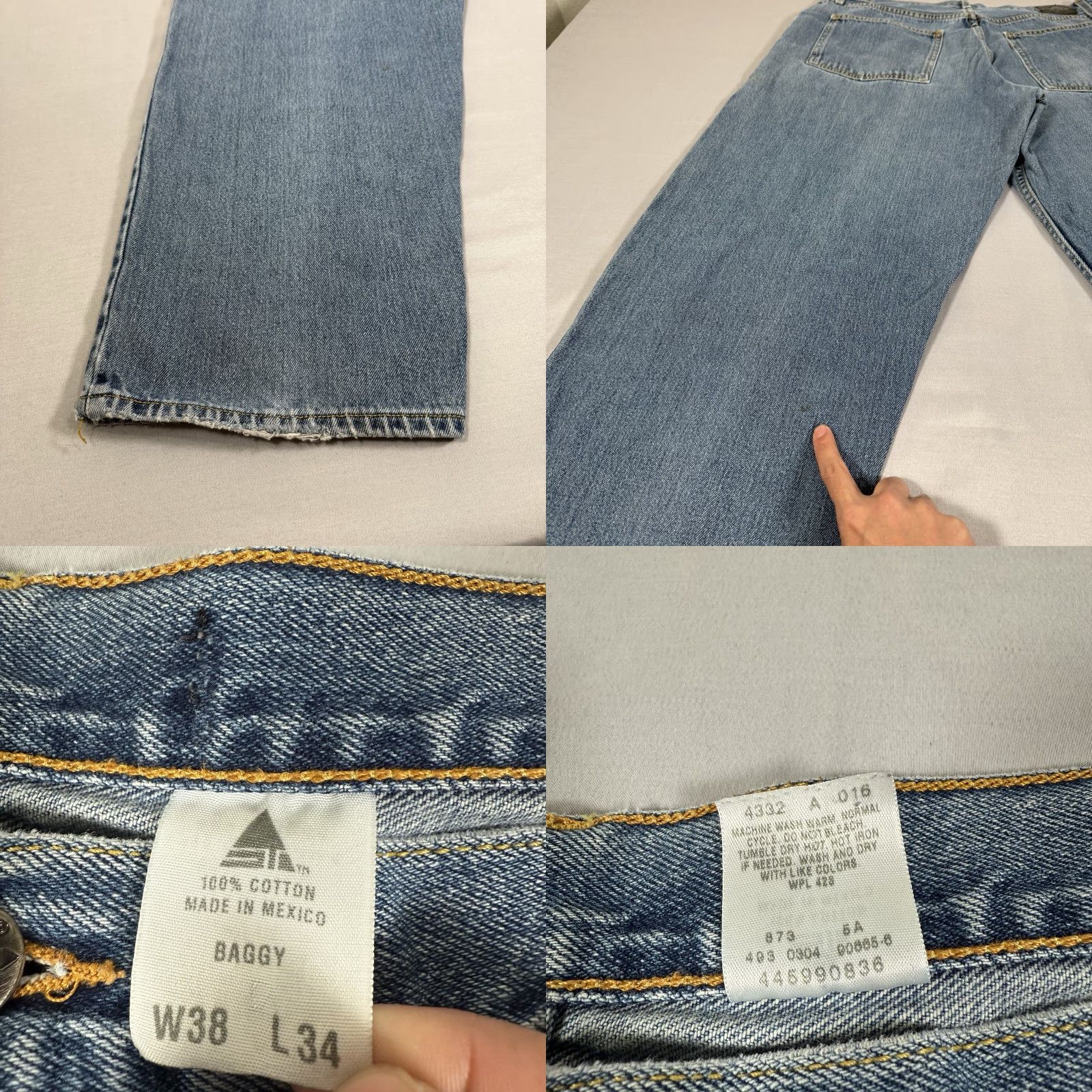 Levi's VINTAGE Levi's Silvertab Jeans Mens 38x34 Blue Denim Wide-Leg Relaxed 90s Y2K Baggy/Men's Pants Size US 38 / EU 54 - 9 Thumbnail