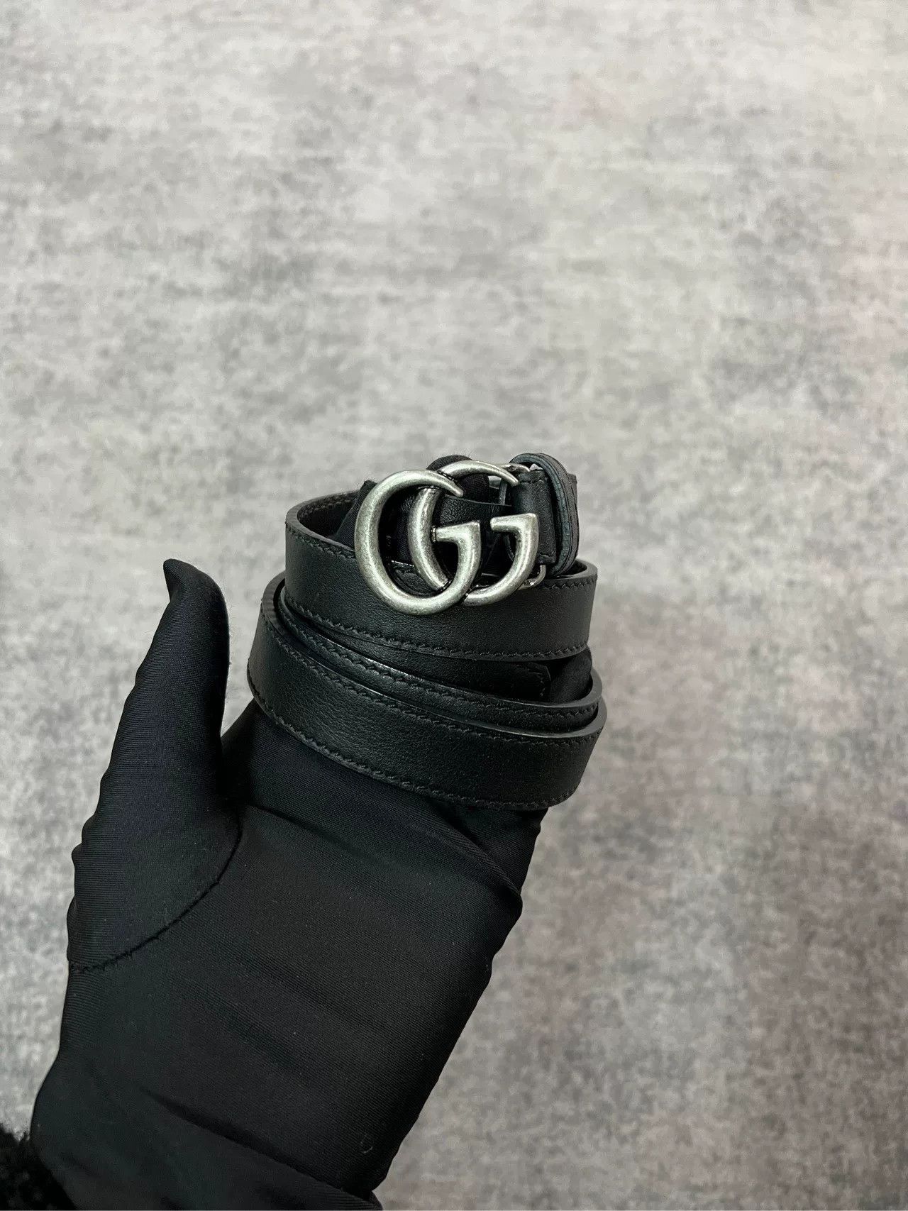 Gucci Gucci Narrow Leather Belt Size ONE SIZE - 1 Thumbnail