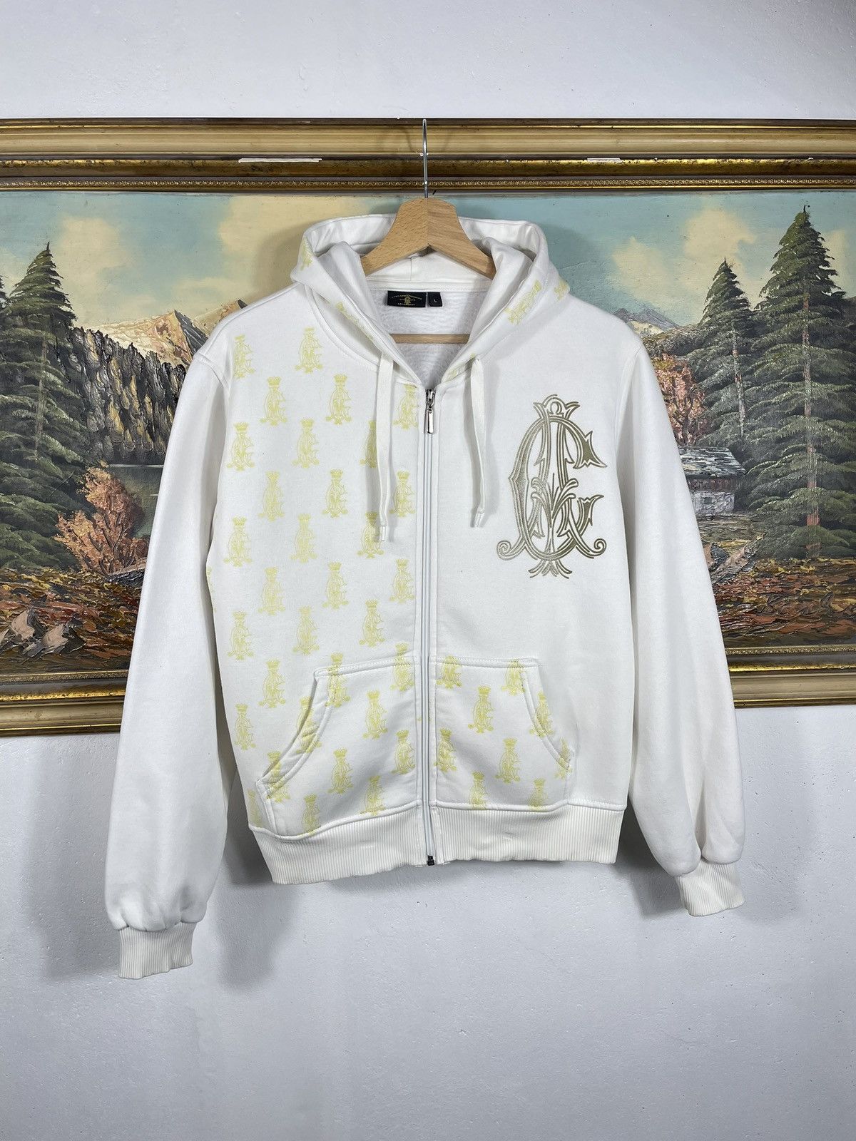 Christian Audigier × Ed Hardy × Vintage Ed Hardy Retro 00s Hoodie With Crystals Affliction Grunge Size L / US 10 / IT 46 - 1 Thumbnail