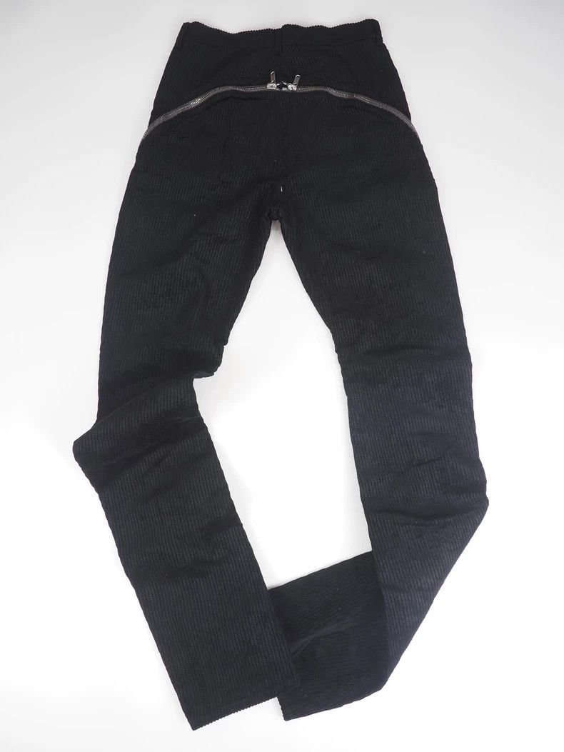 Rick Owens Rick Owens 22FW Black Corduroy Zip Pants Size US 29 - 6 Thumbnail