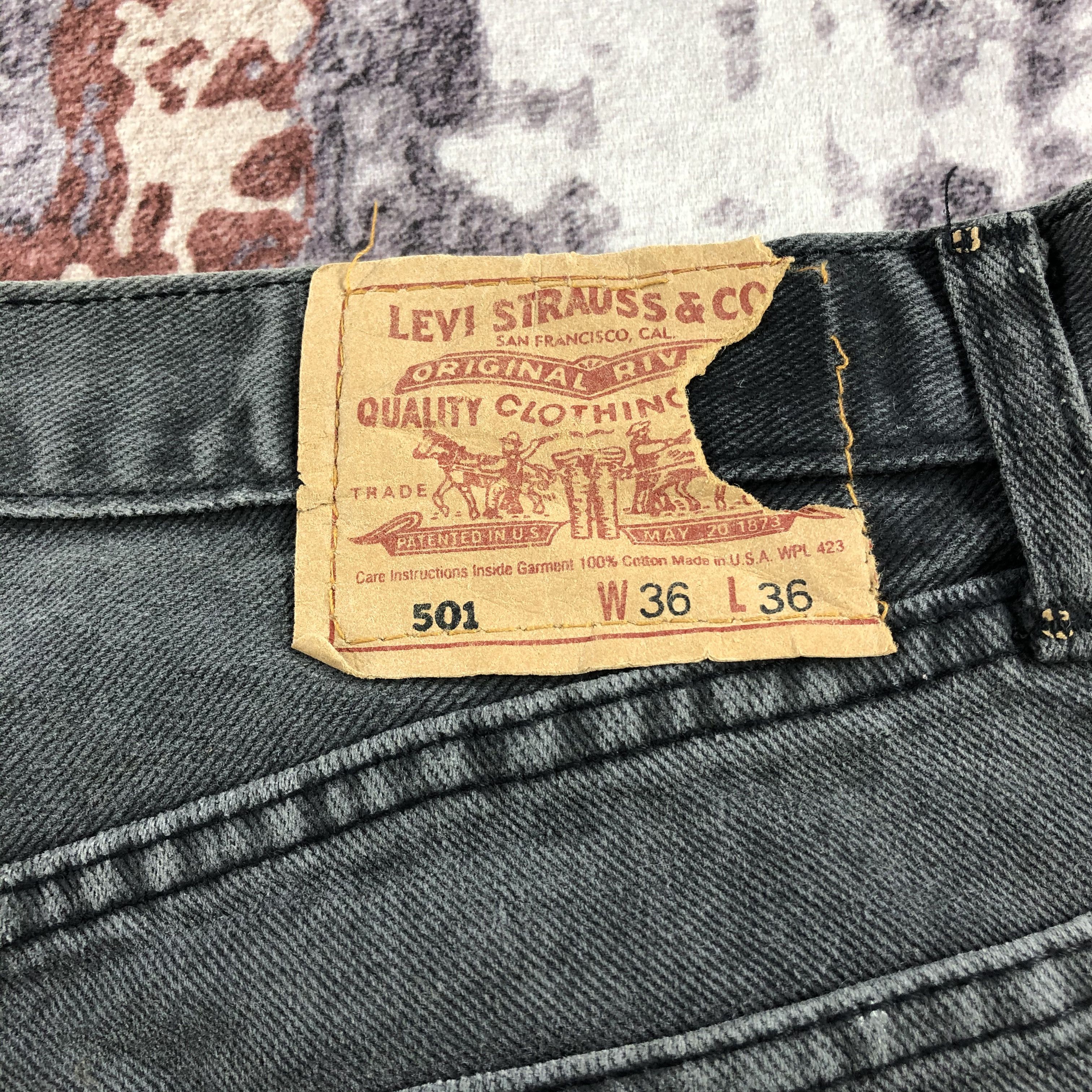 Levi's 90s Vintage Levis 501 Black Jeans-JM2673 Size US 32 / EU 48 - 5 Thumbnail