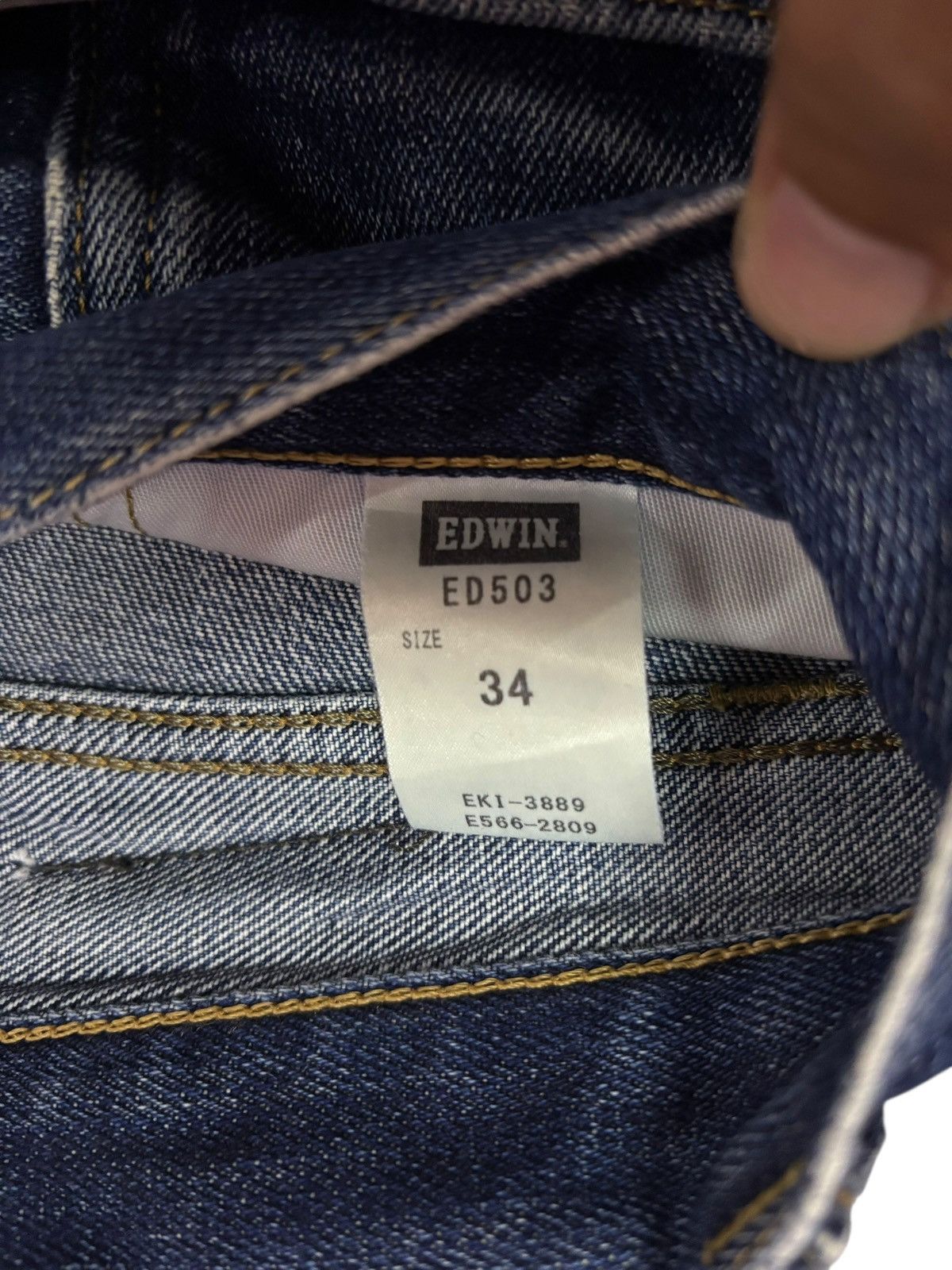 Edwin Vtg Edwin Japan 503 Distressed Jeans Size US 34 / EU 50 - 9 Thumbnail