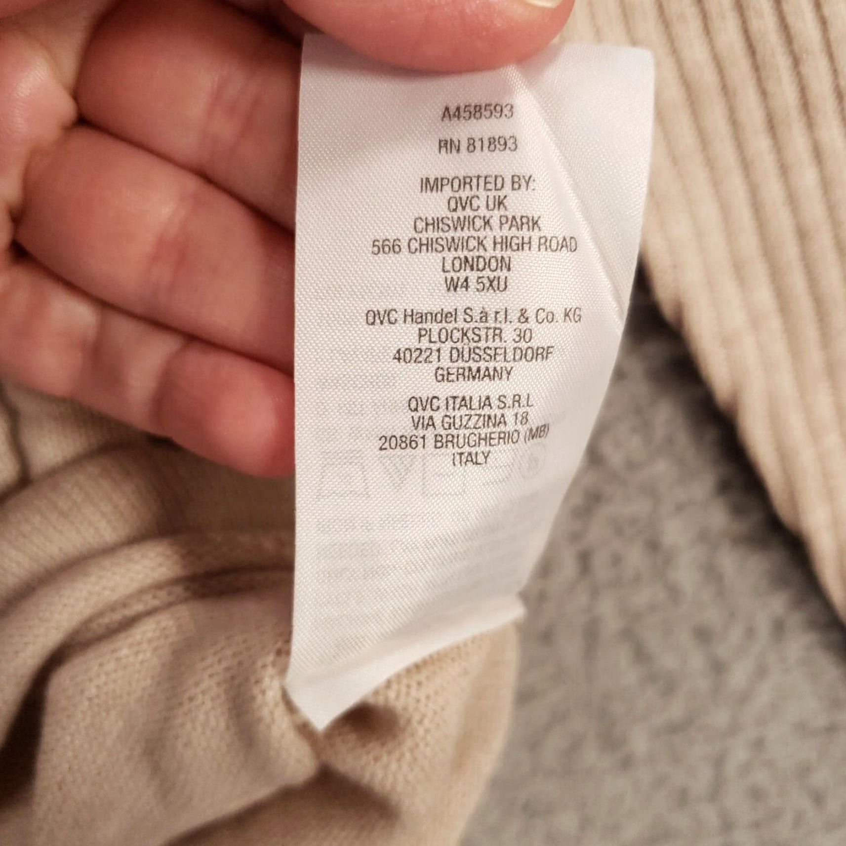 Denim & Co. Denim & Co. Sweater Women Large Beige Lightweight V-Neck Pullover Front Pockets Knit Long Sleeve Casual Womens Size L / US 10 / IT 46 - 7 Thumbnail