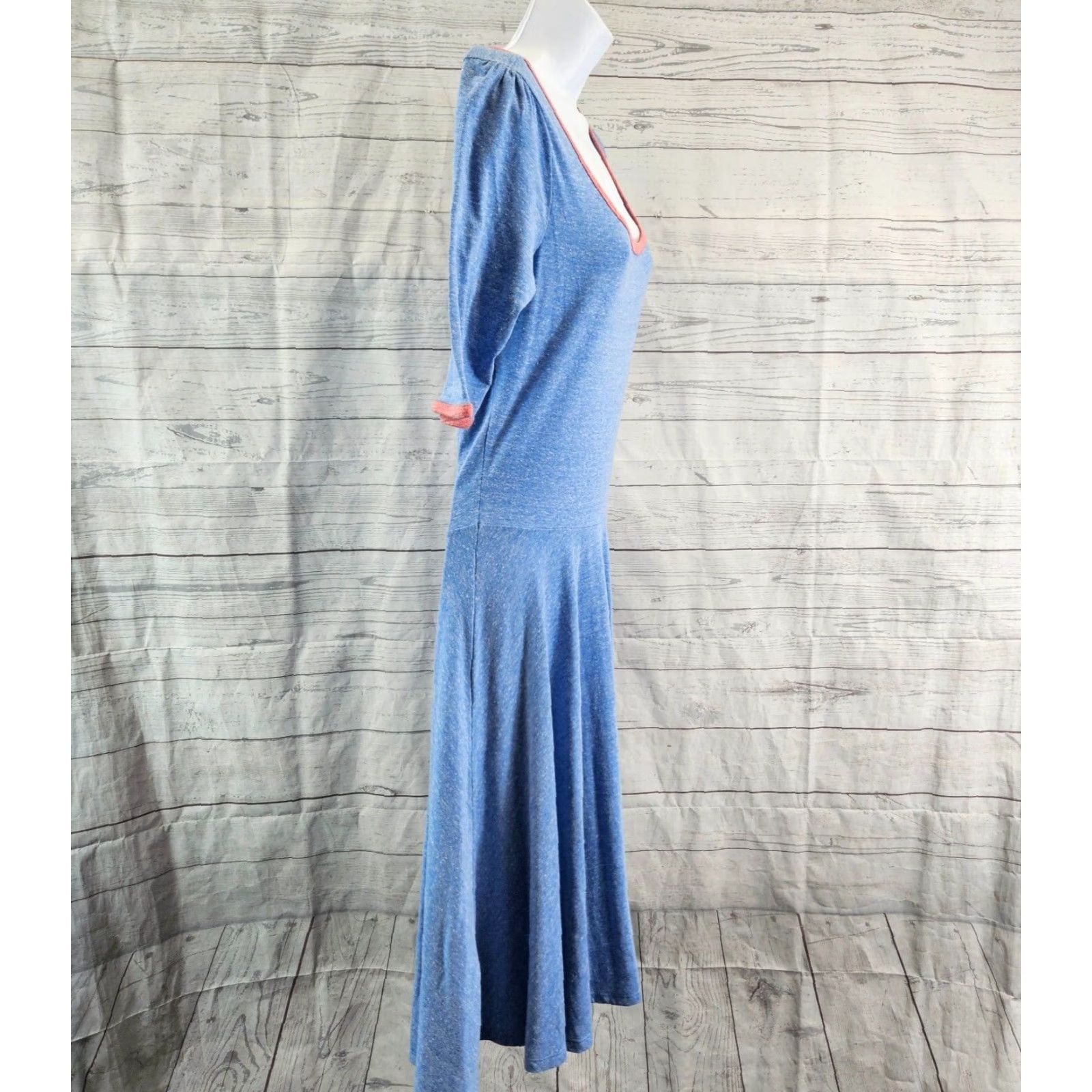 Vintage VINTAGE LuLaRoe Womens Nicole Dress Sz Medium Blue Red Scoop Neck Half Sleeves Size M / US 6-8 / IT 42-44 - 3 Thumbnail